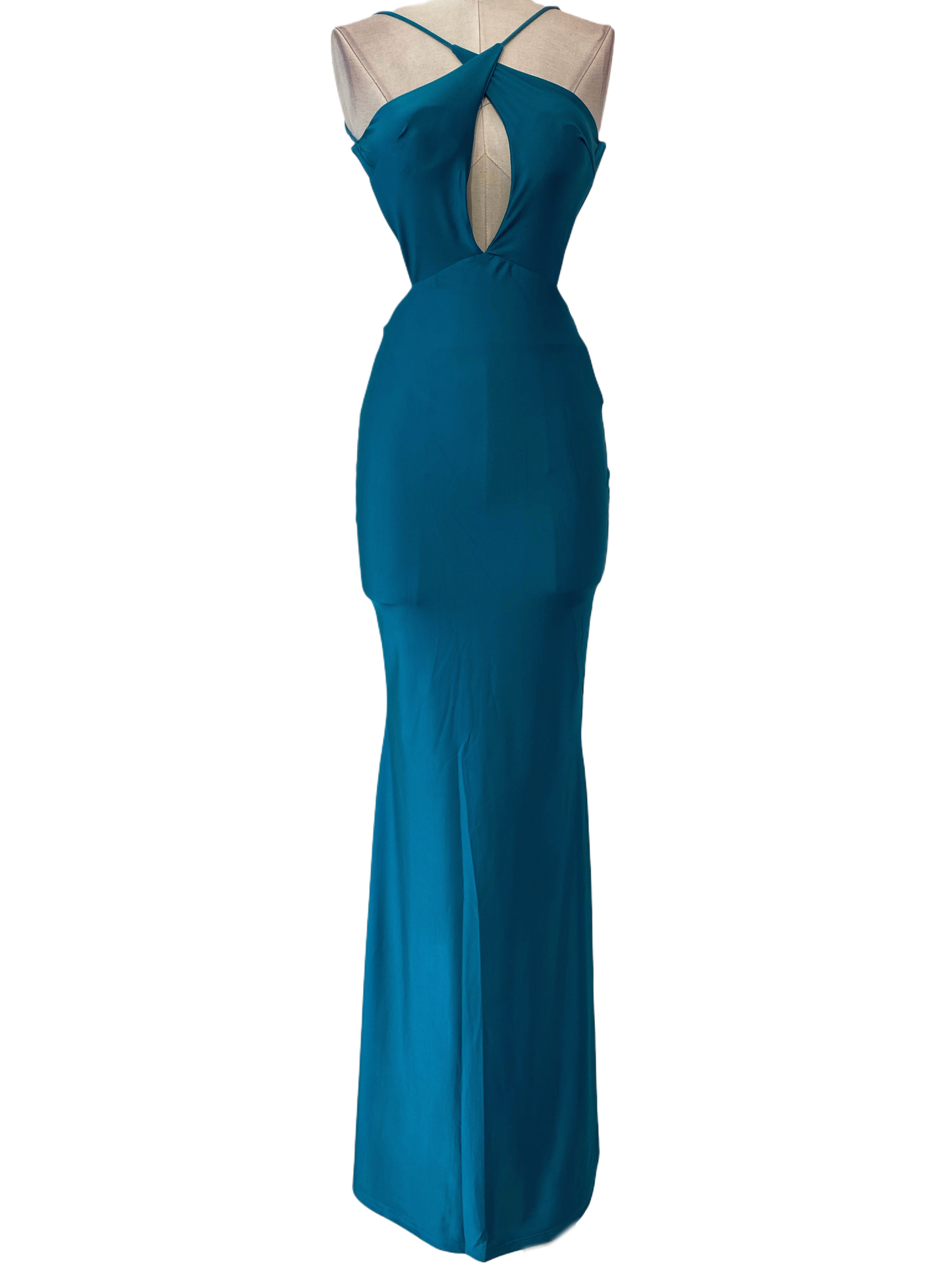 VESTIDO LARGO ELÁSTICO BRILLANTE - Emma Wu - 25081