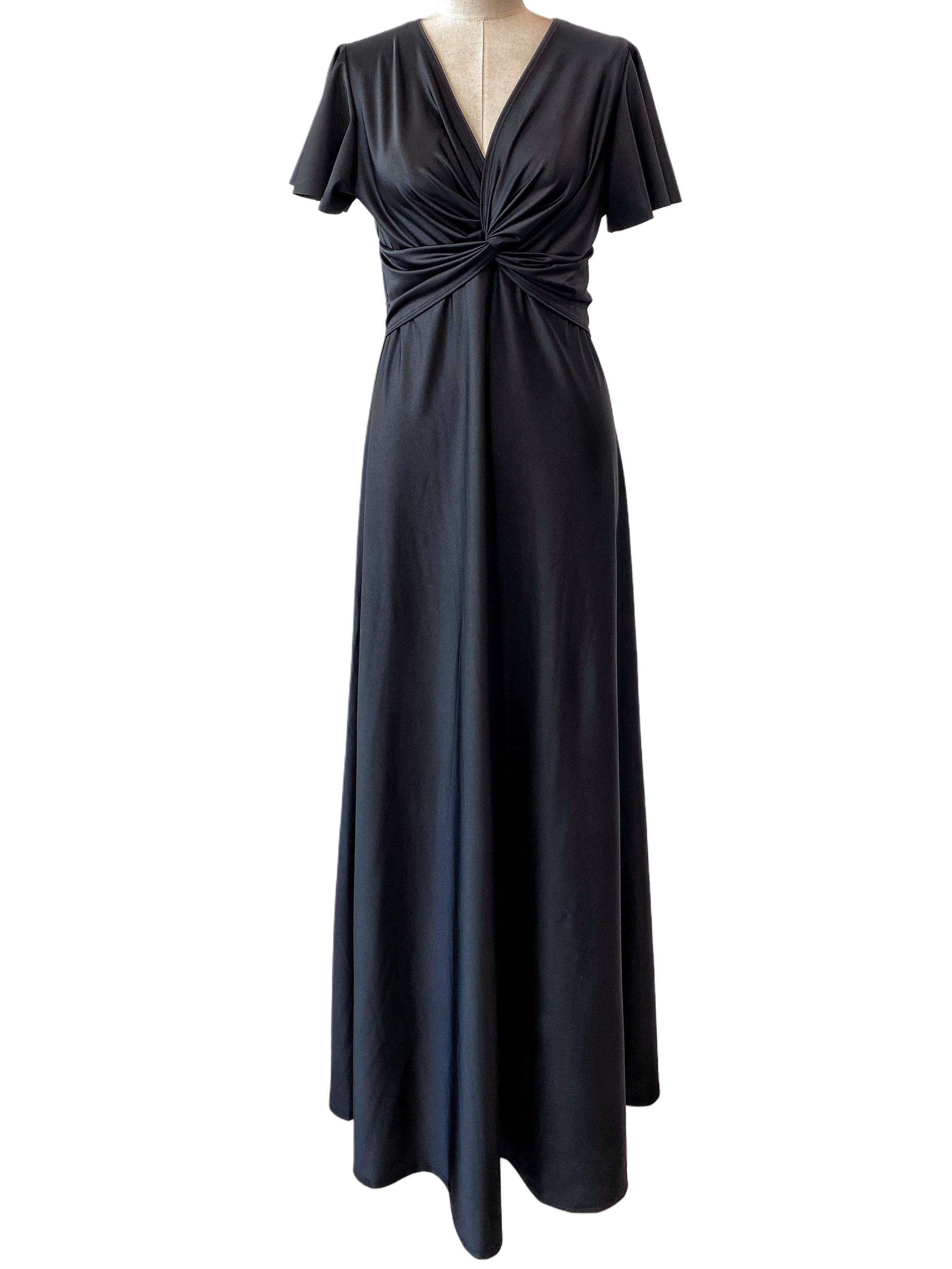 VESTIDO LARGO ELÁSTICO BRILLANTE 6242 - Emma Wu Design