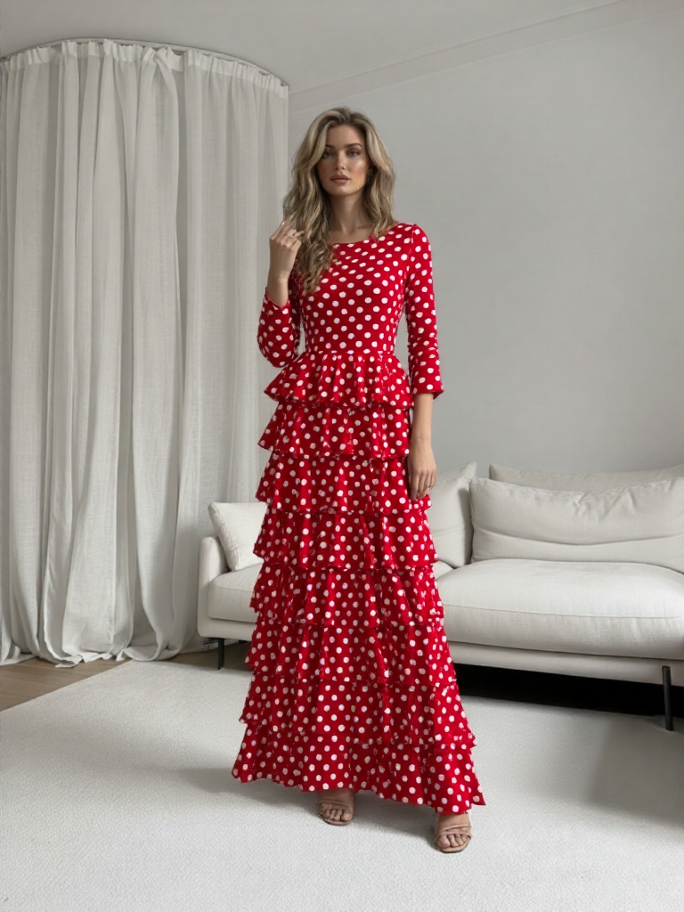 COSTUMES DE FLAMENCO POUR LA FOIRE D'AVRIL &amp; FLAMENCO LICRA EM227S EMMA WU DESIGN FLAMENCO