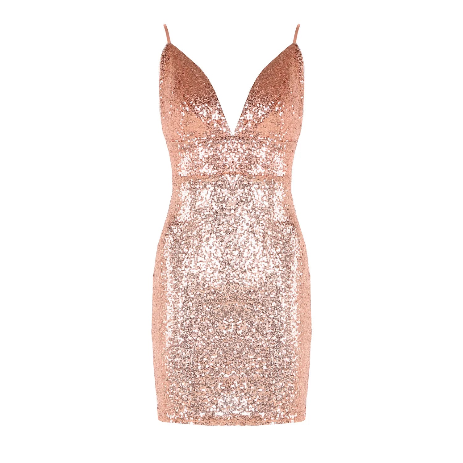 VESTIDO CORTO LENTEJUELA - EMMA WU SELECTION