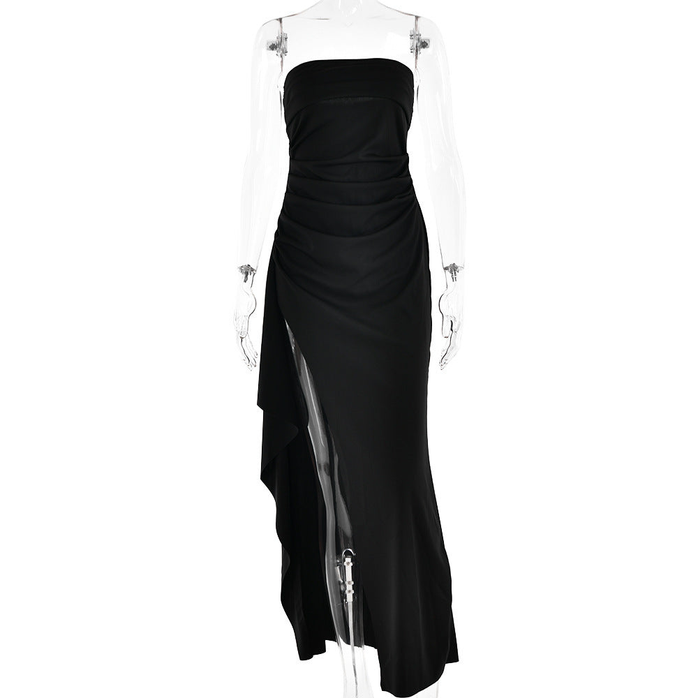 Vestido Largo sin Tirantes con Abertura - Moda de Verano con Pliegues, Vestido de Dama de Honor para Mujer, Ideal para Fiestas y Bodas
EMMA WU SELECTION