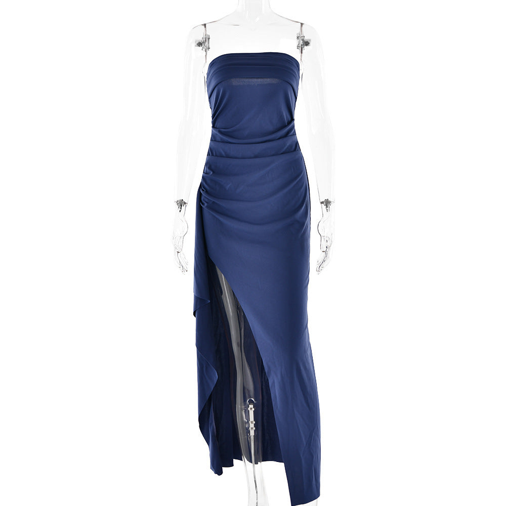 Vestido Largo sin Tirantes con Abertura - Moda de Verano con Pliegues, Vestido de Dama de Honor para Mujer, Ideal para Fiestas y Bodas
EMMA WU SELECTION