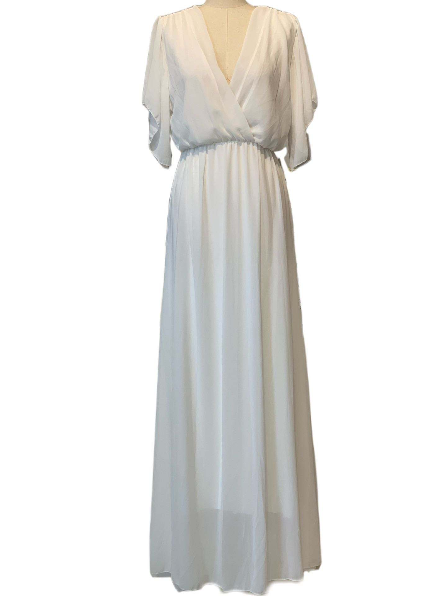 Emma Wu Design Vestido Largo 4883 de 100% Poliéster Elegante y Sofisticado para Mujer Vestido Largo 4883 en Blanco