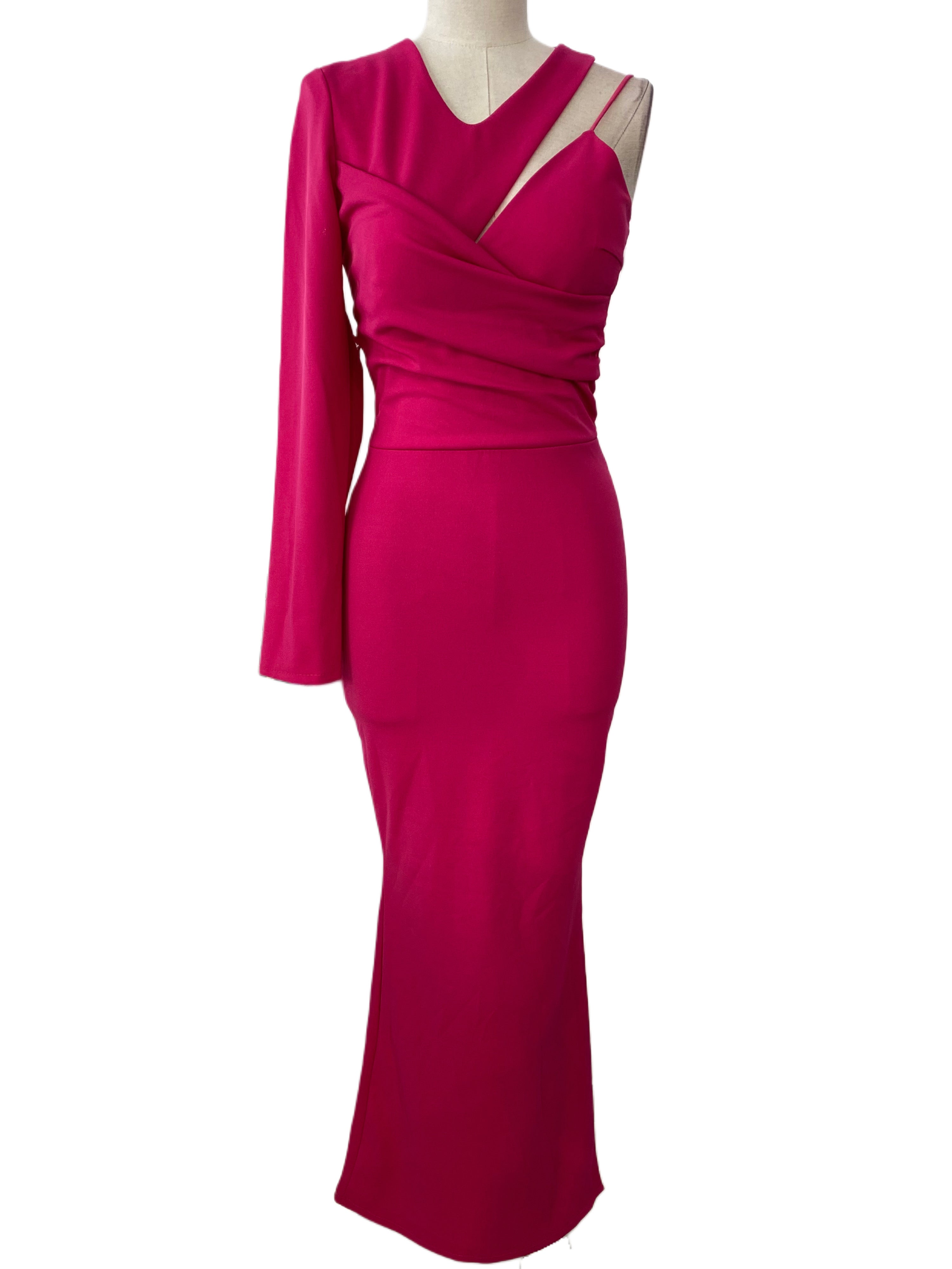 Emma Wu Design Vestido Largo 23022 en Crepe Scuba Elegante y Sofisticado para Mujer
