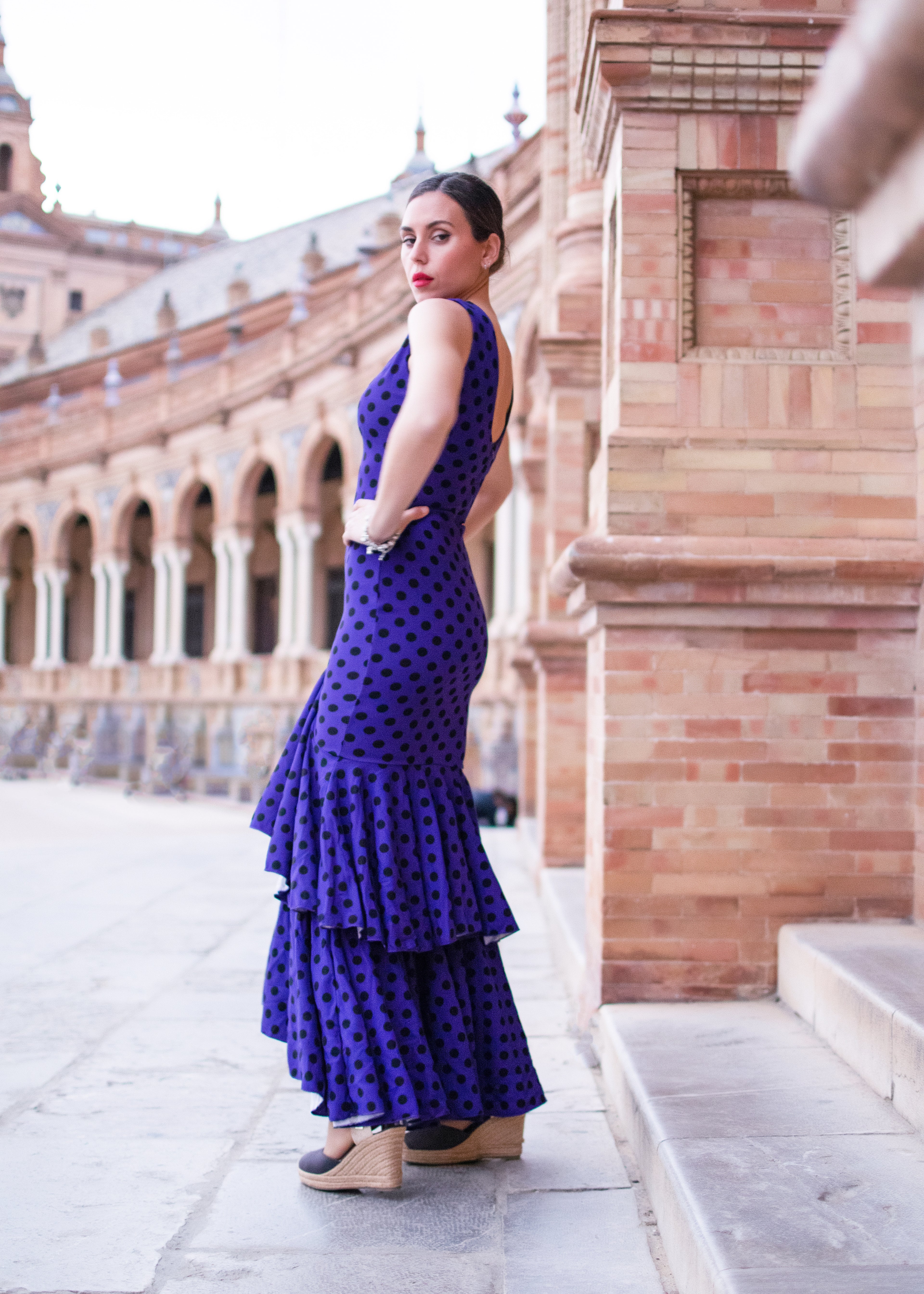 COSTUMES DE FLAMENCO FOIRE D'AVRIL &amp; FLAMENCO LICRA P0492 EMMA WU DESIGN FLAMENCO