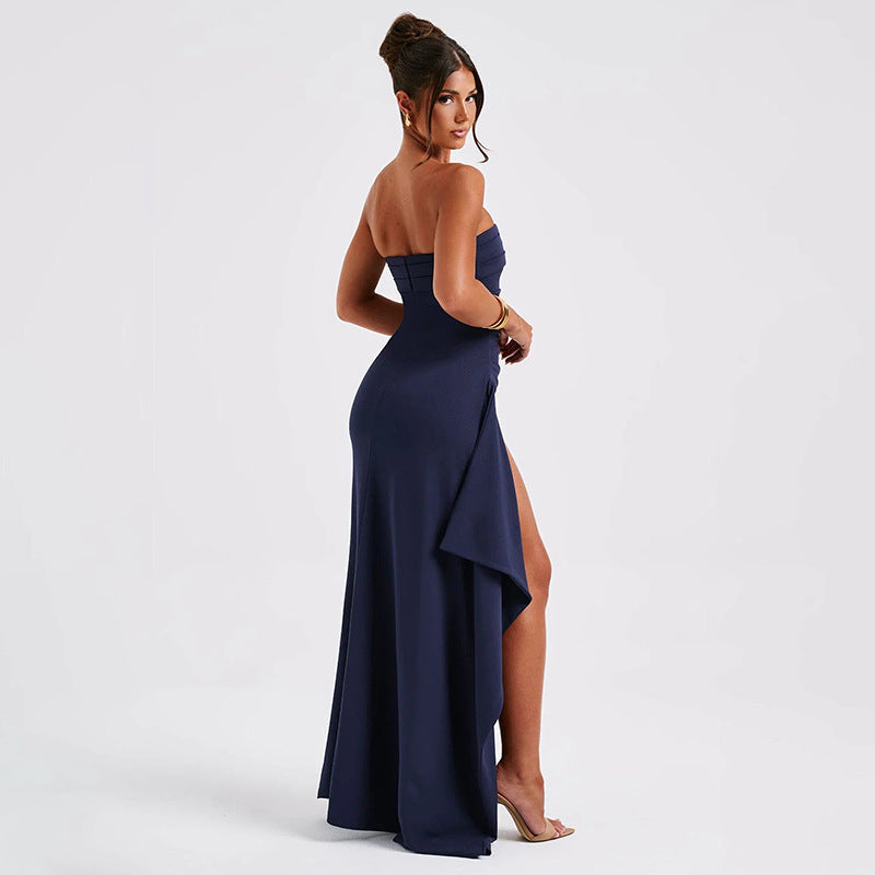 Vestido Largo sin Tirantes con Abertura - Moda de Verano con Pliegues, Vestido de Dama de Honor para Mujer, Ideal para Fiestas y Bodas
EMMA WU SELECTION