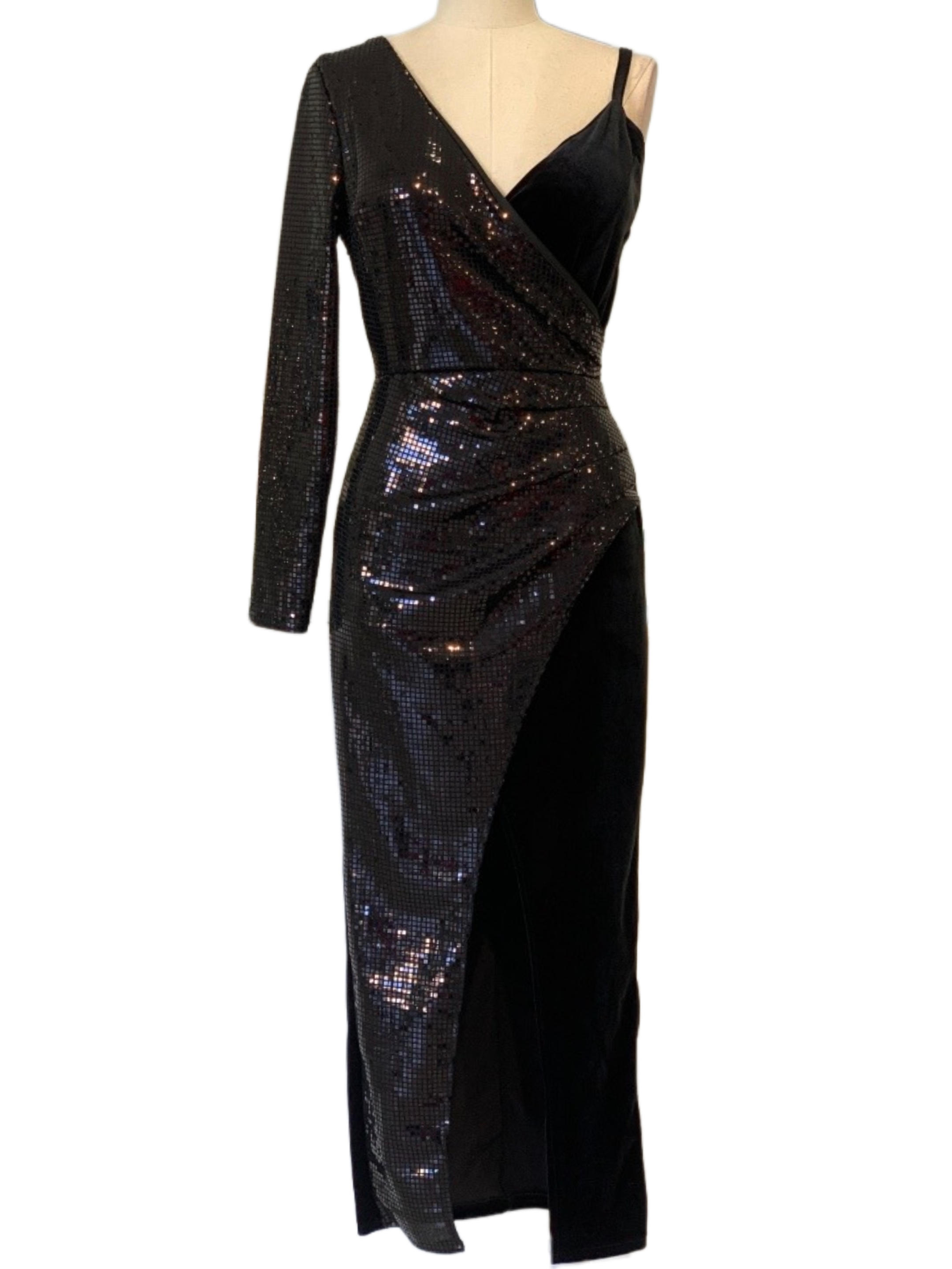 Emma Wu Design Vestido Largo 4902 con Brillo Diamante Elegante y Brillante para Mujer