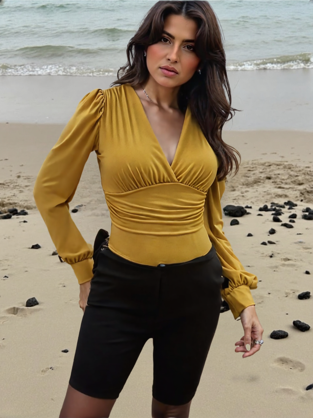 Long Sleeve Bodysuit 4784 - Emma Wu Design
