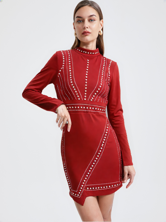 VESTIDO CORTO 7302  - Emma Wu Design