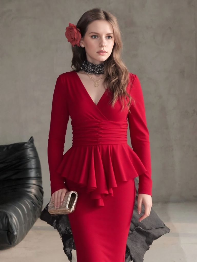 MIDI DRESS 4136 - Emma Wu Design