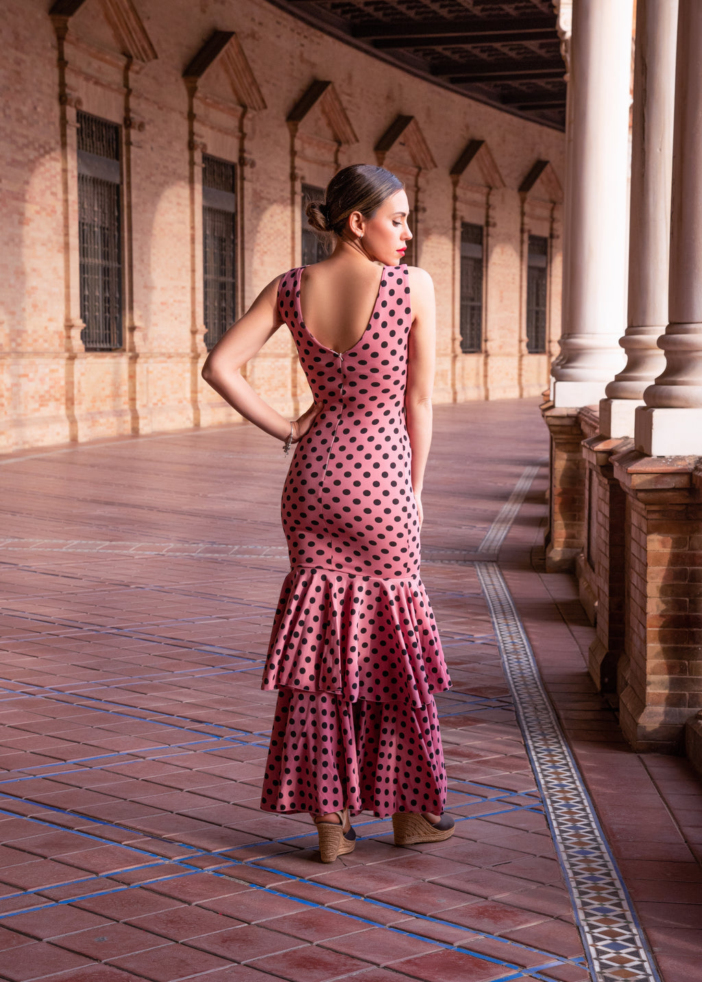 COSTUMES DE FLAMENCO FOIRE D'AVRIL &amp; FLAMENCO LICRA P0492 EMMA WU DESIGN FLAMENCO