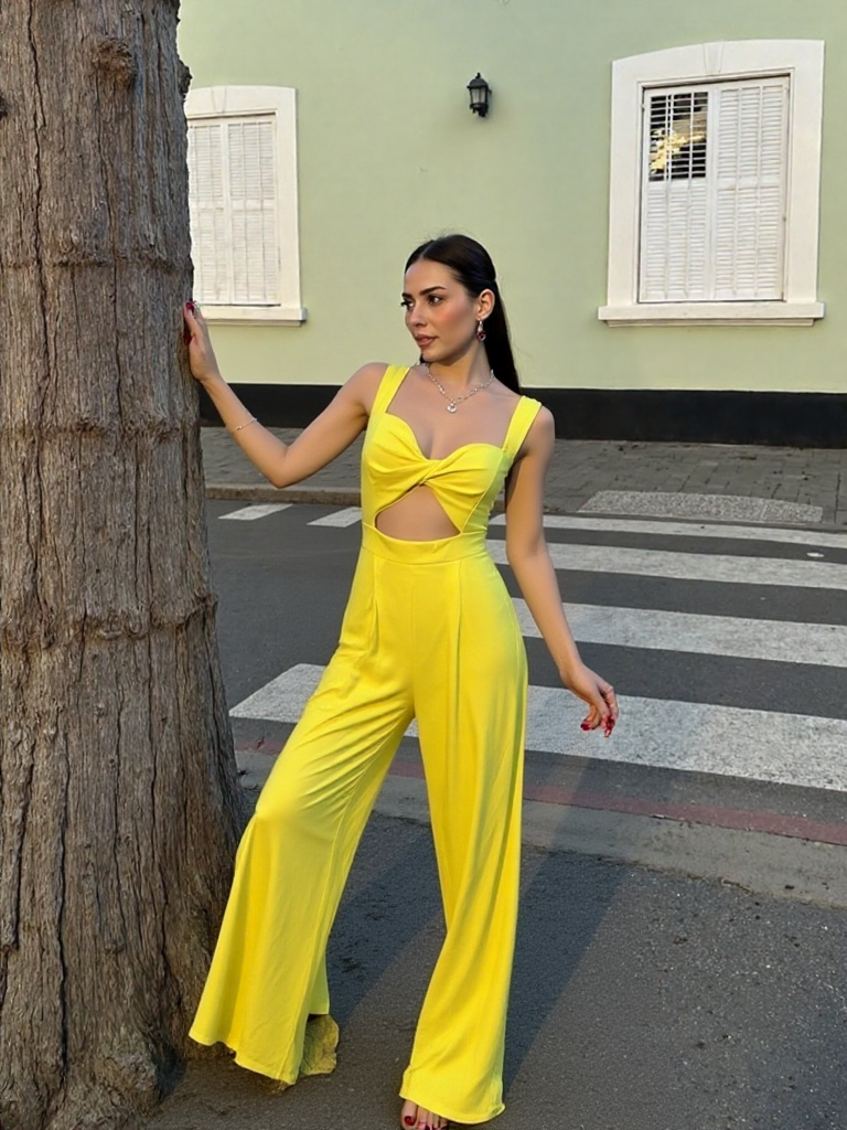 Long Jumpsuit - Emma Wu Design - 20538