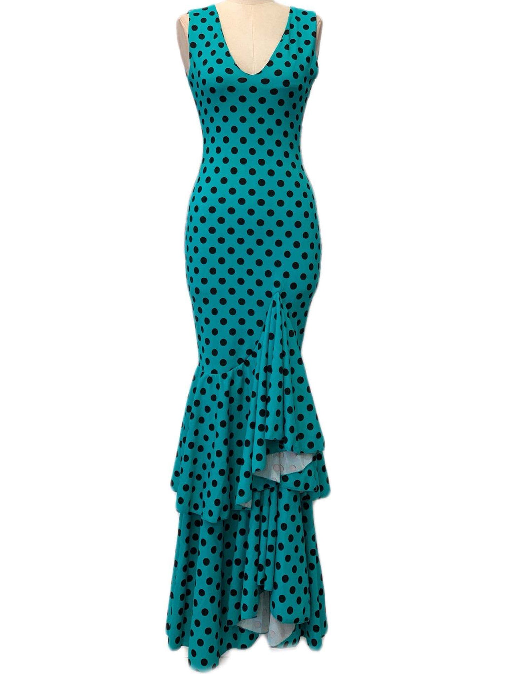 COSTUMES DE FLAMENCO FOIRE D'AVRIL &amp; FLAMENCO LICRA P0492 EMMA WU DESIGN FLAMENCO