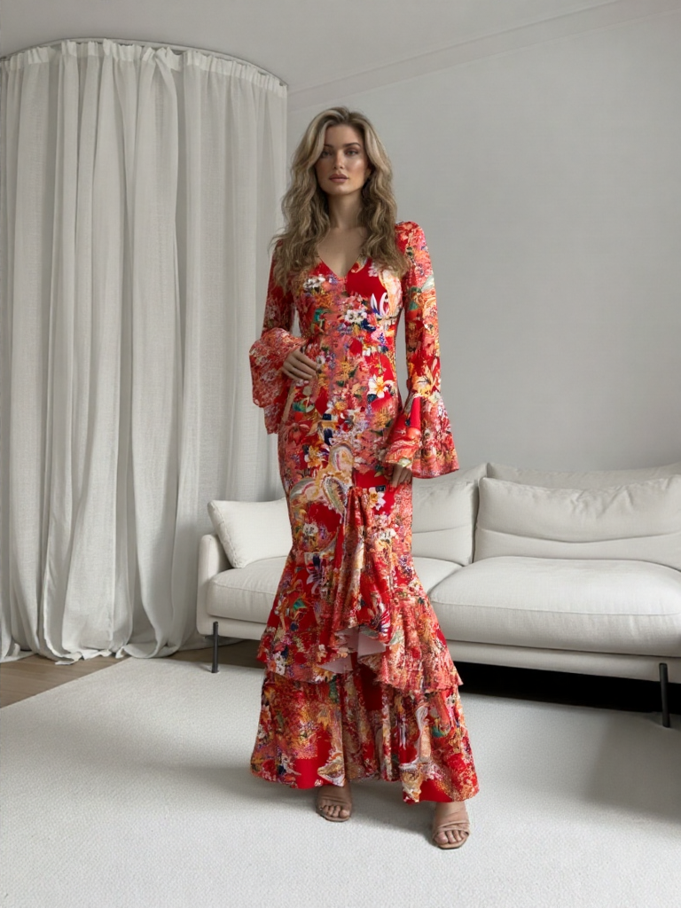 COSTUMES DE FLAMENCO POUR LA FOIRE D'AVRIL &amp; LYCRA FLAMENCO E0491 EMMA WU DESIGN FLAMENCO