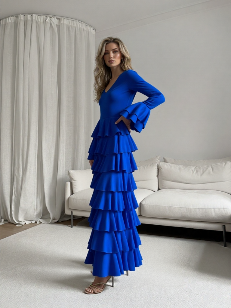 COSTUMES DE FLAMENCO POUR LA FOIRE D'AVRIL &amp; FLAMENCO LICRA EM231 EMMA WU DESIGN FLAMENCO