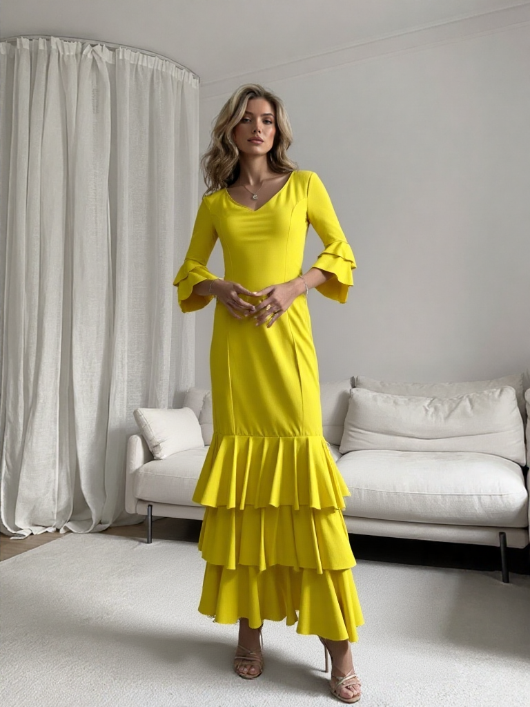 TRAJE FLAMENCO EMMA WU DESIGN X VESTIDO FLAMENCA DE LICRA REF:4794