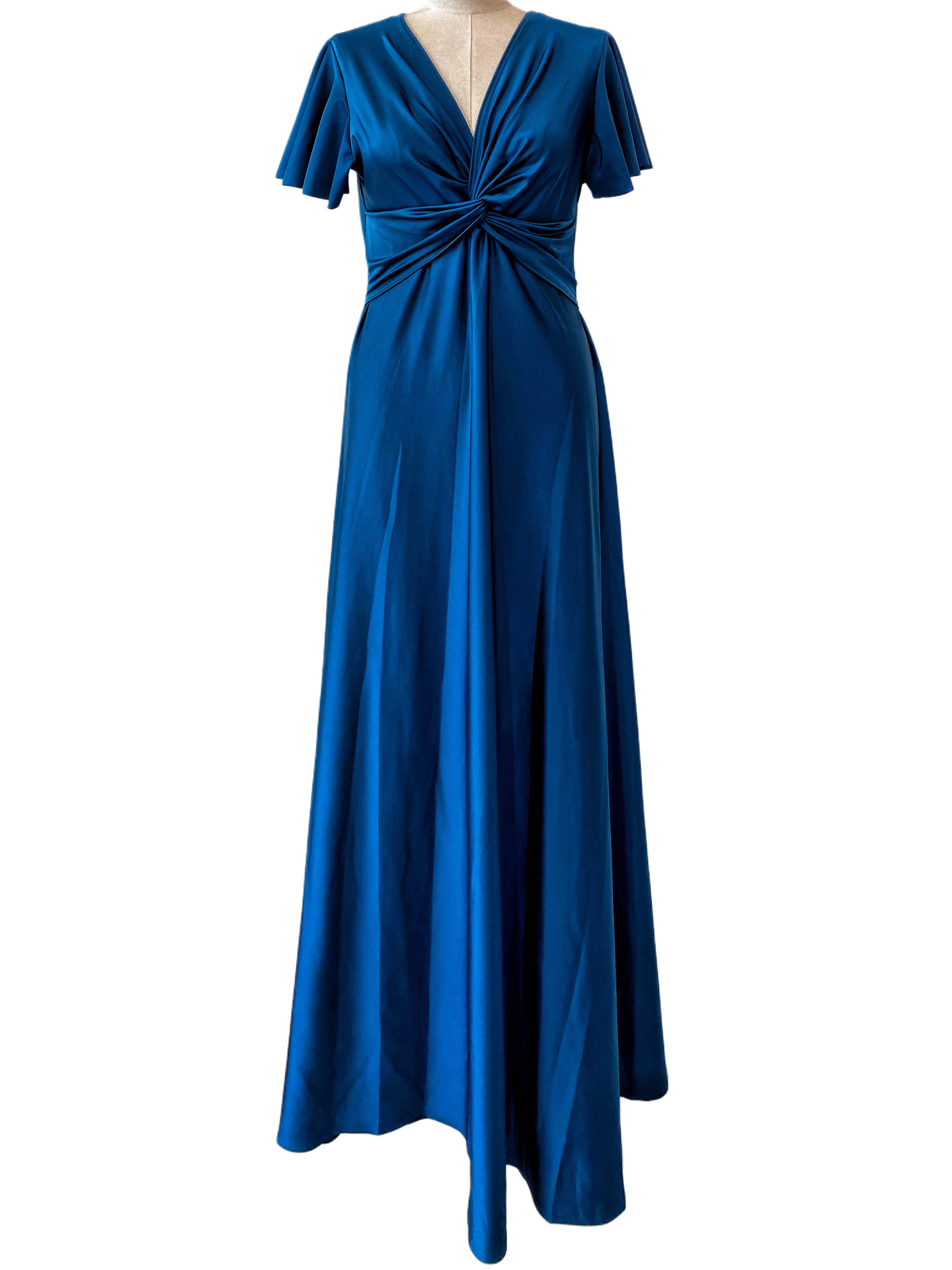 VESTIDO LARGO ELÁSTICO BRILLANTE 6242 - Emma Wu Design