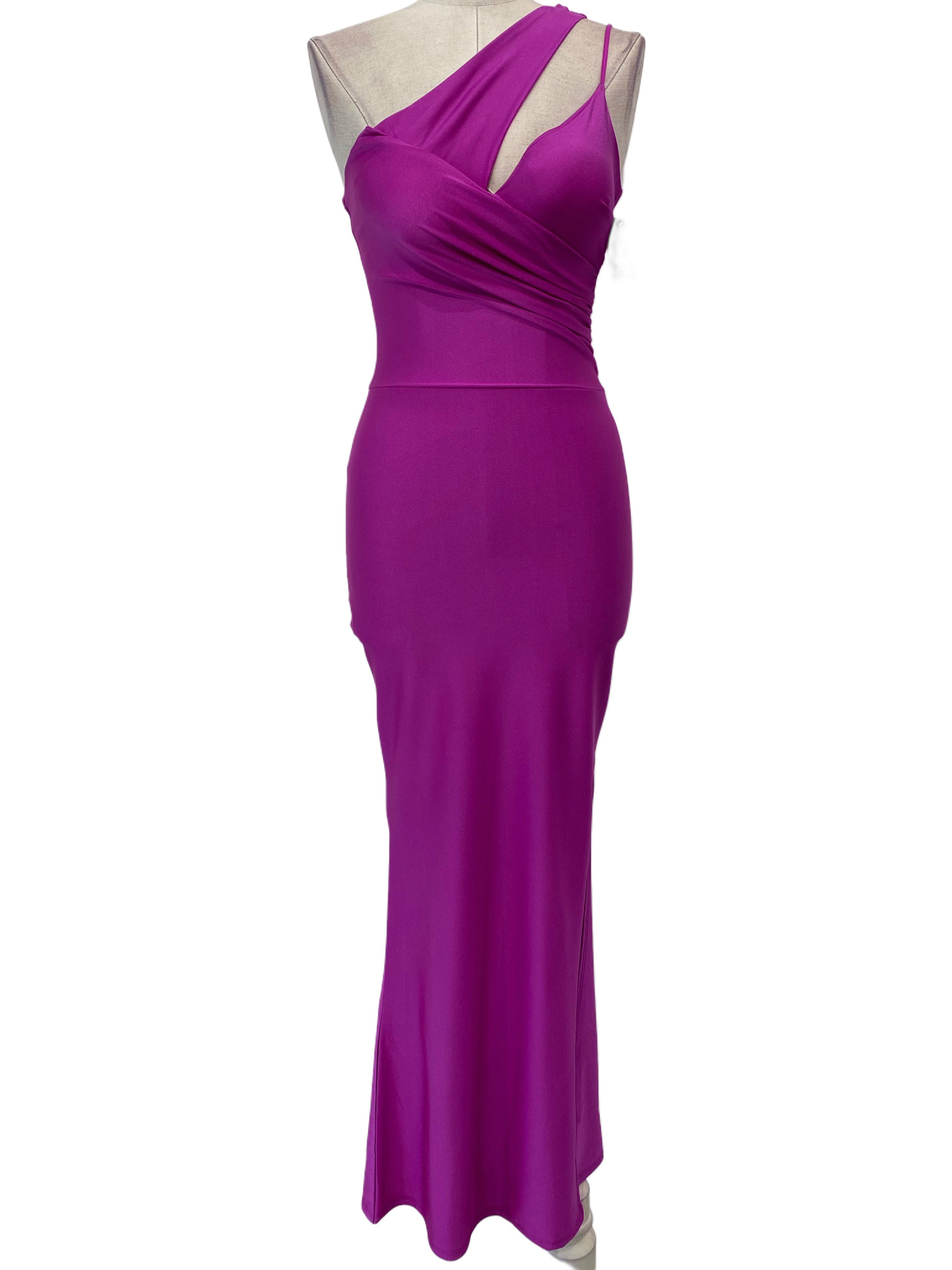 VESTIDO LARGO ELÁSTICO BRILLANTE 25017 - Emma Wu Design