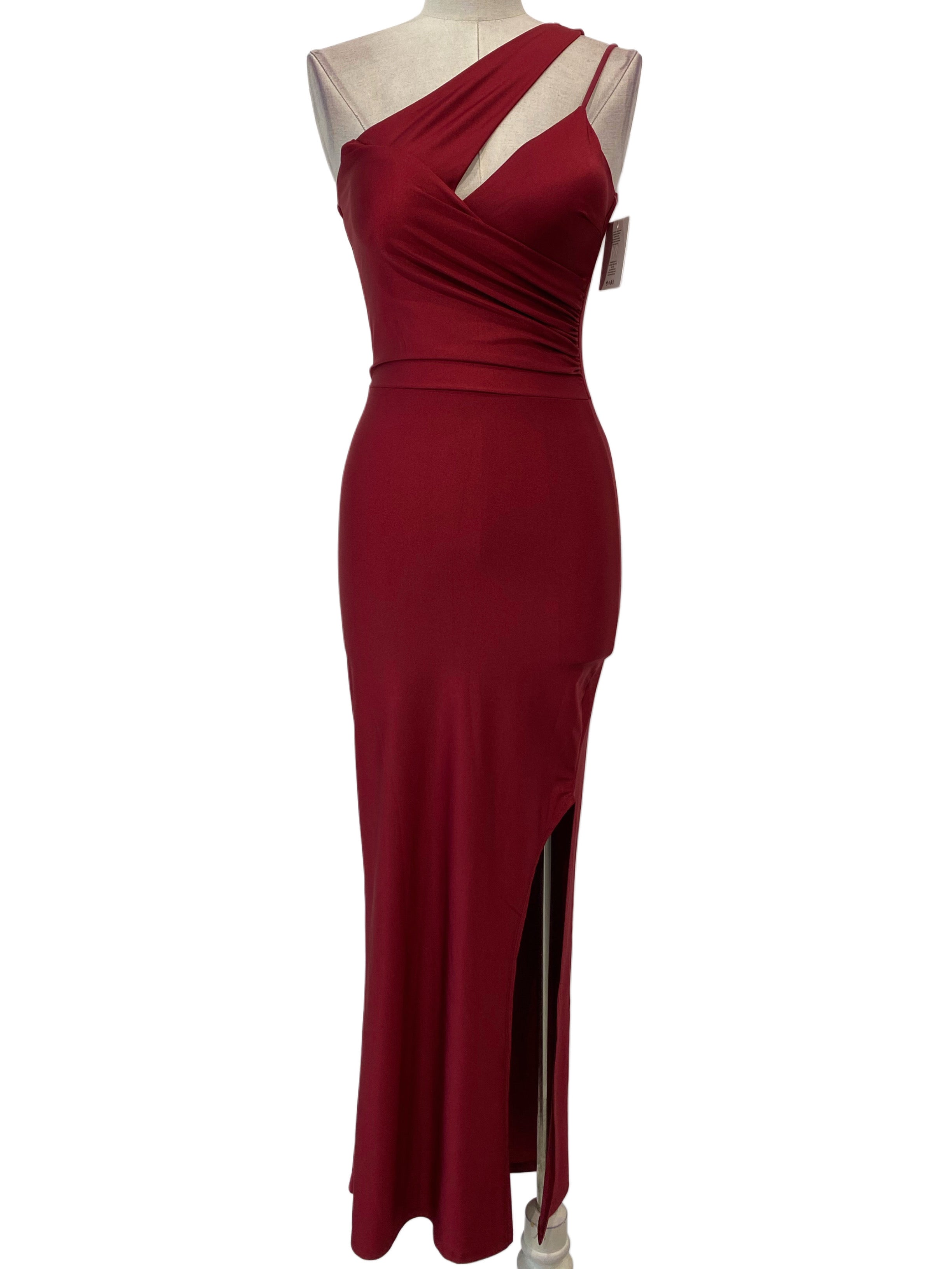 VESTIDO LARGO ELÁSTICO BRILLANTE 25017 - Emma Wu Design