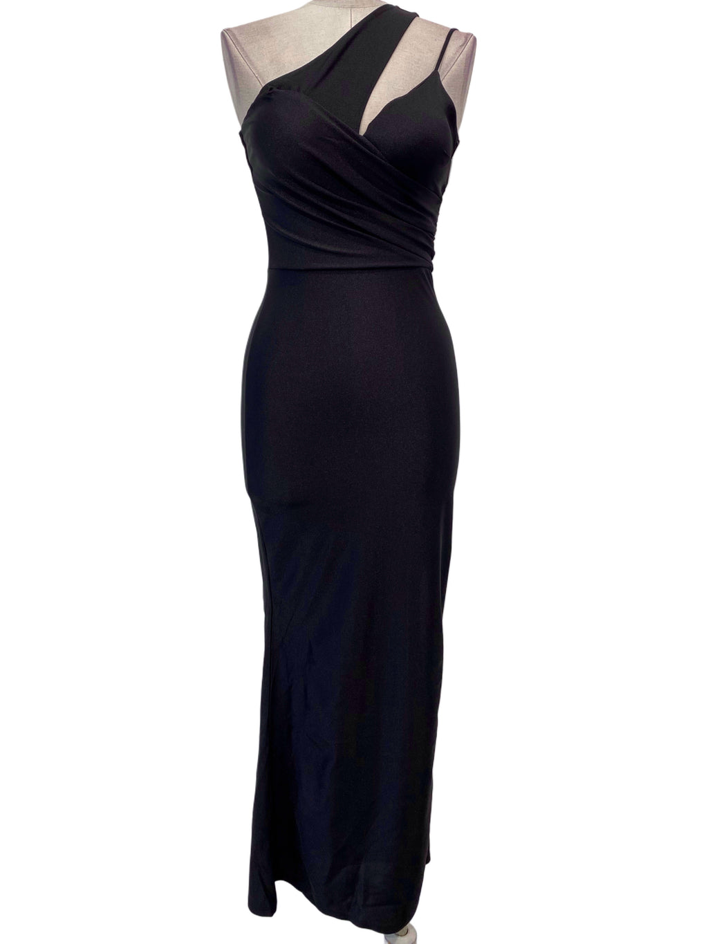 VESTIDO LARGO ELÁSTICO BRILLANTE 25017 - Emma Wu Design