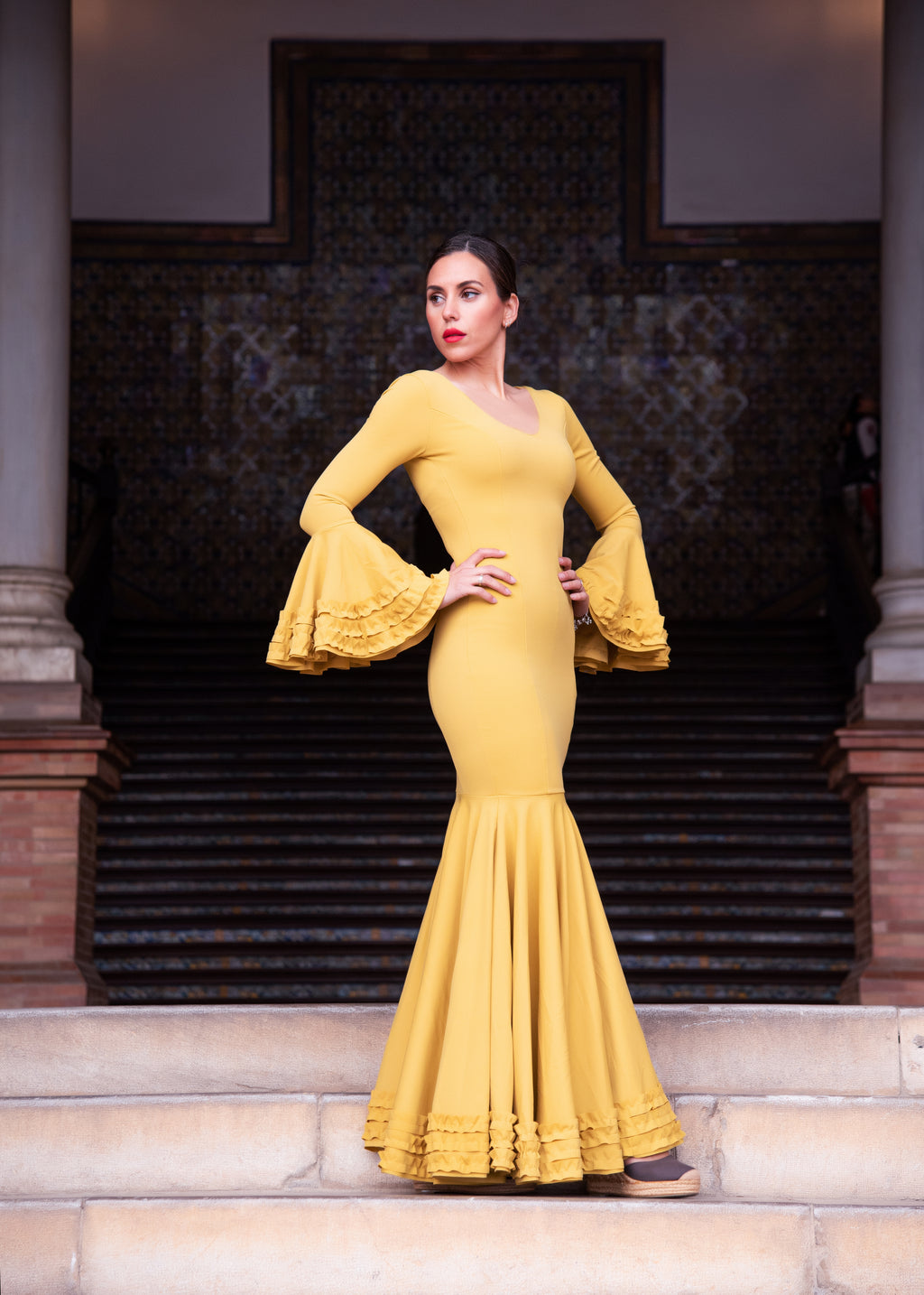 COSTUMES DE FLAMENCO POUR LA FOIRE D'AVRIL &amp; LYCRA FLAMENCO 7815 EMMA WU DESIGN FLAMENCO