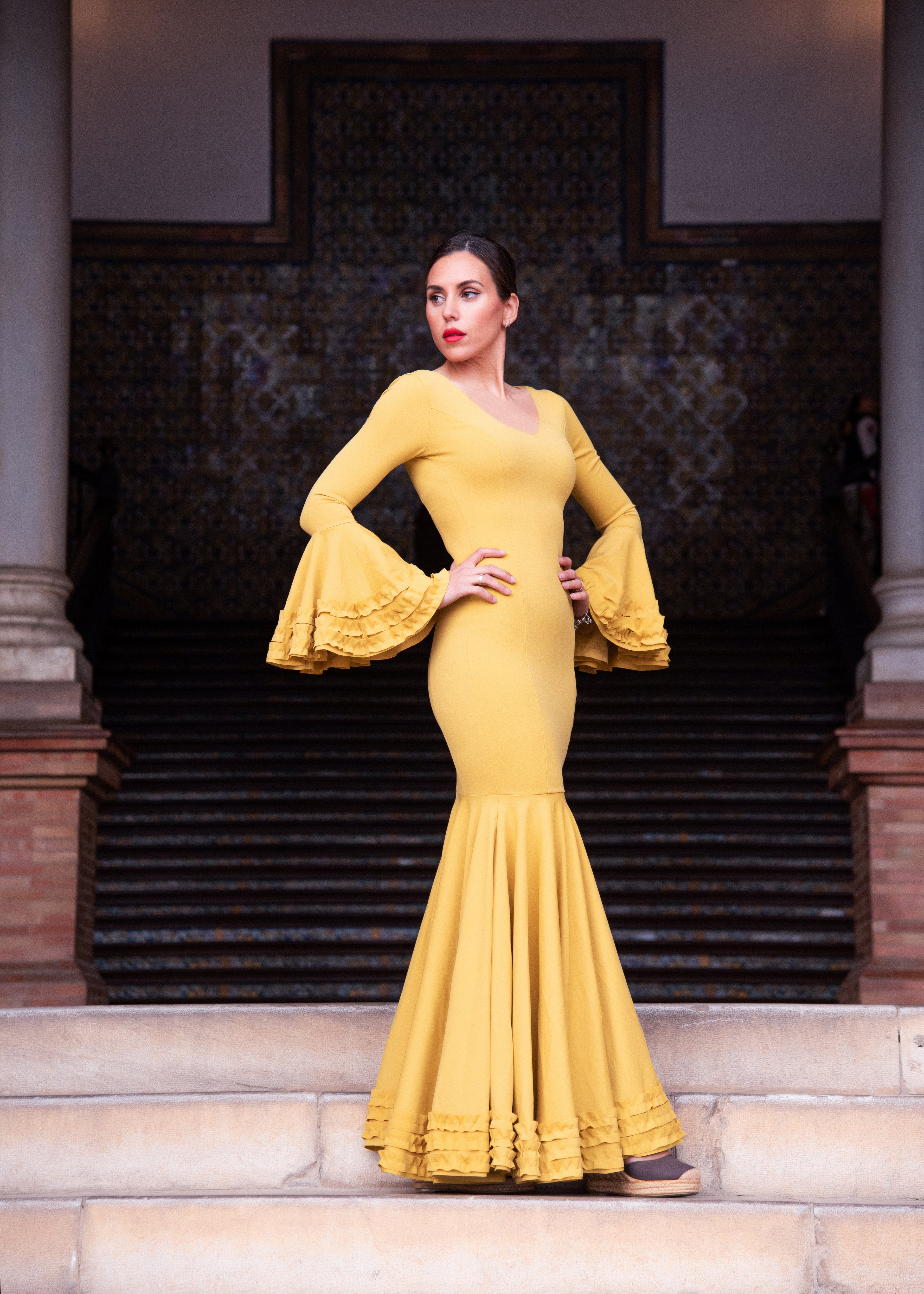 COSTUMES DE FLAMENCO POUR LA FOIRE D'AVRIL &amp; LYCRA FLAMENCO 7815 EMMA WU DESIGN FLAMENCO