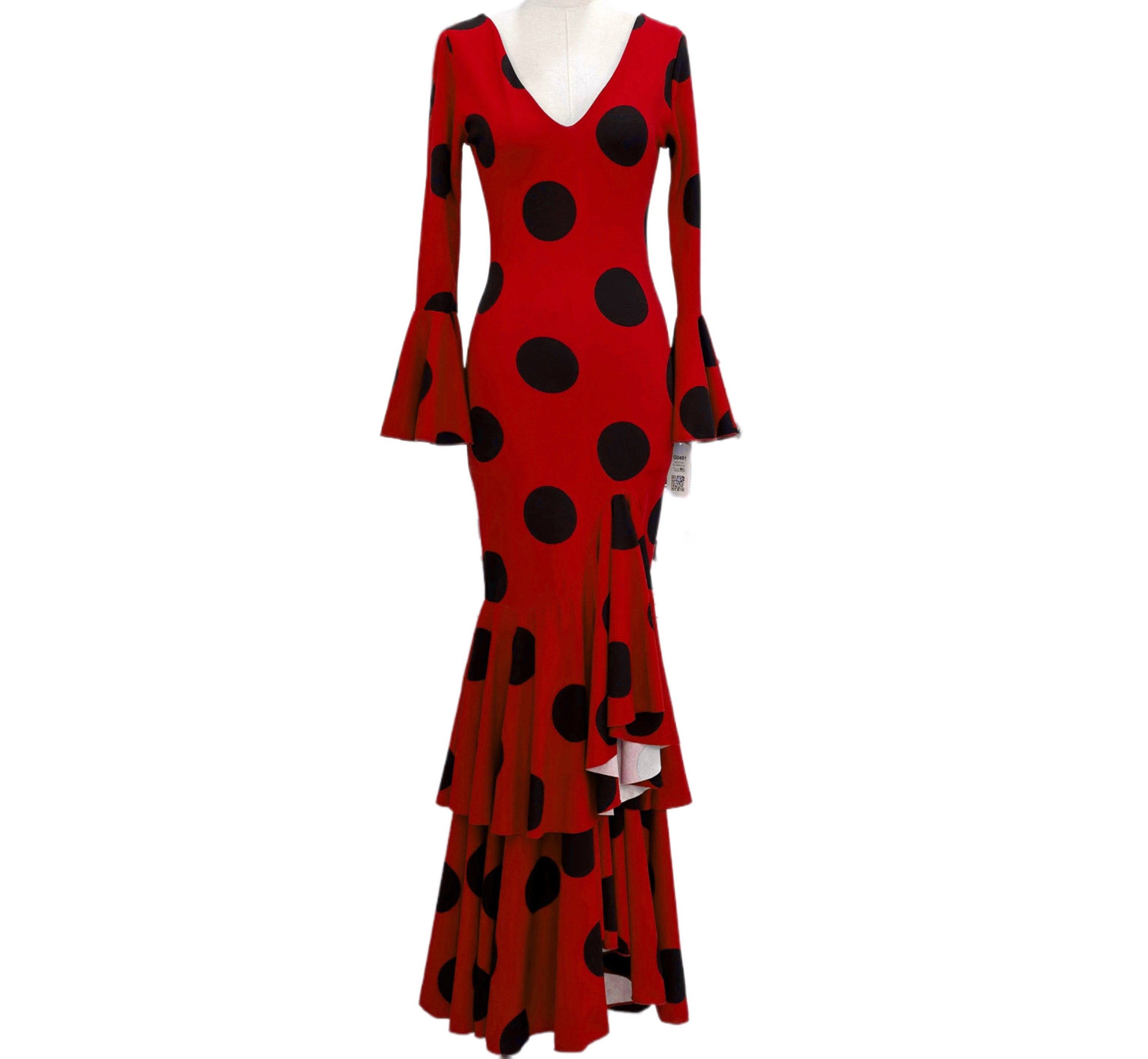 COSTUMES DE FLAMENCO FOIRE D'AVRIL &amp; FLAMENCO LICRA G0491 EMMA WU DESIGN FLAMENCO