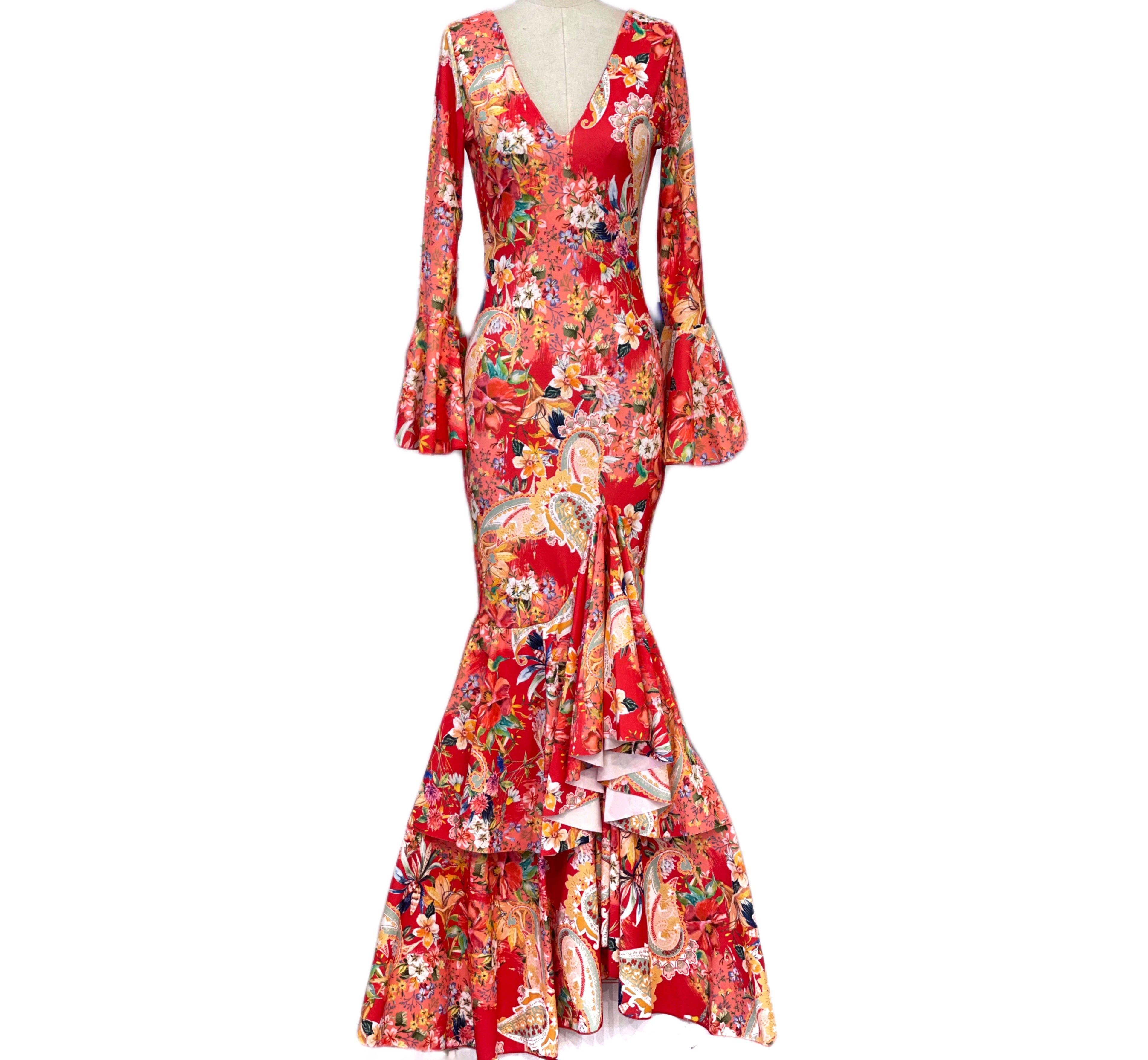 COSTUMES DE FLAMENCO POUR LA FOIRE D'AVRIL &amp; LYCRA FLAMENCO E0491 EMMA WU DESIGN FLAMENCO