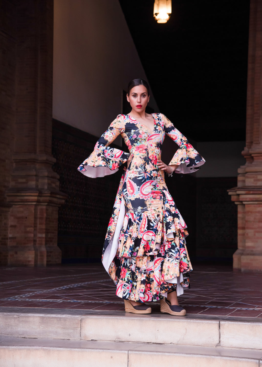 COSTUMES DE FLAMENCO POUR LA FOIRE D'AVRIL &amp; LYCRA FLAMENCO E0491 EMMA WU DESIGN FLAMENCO