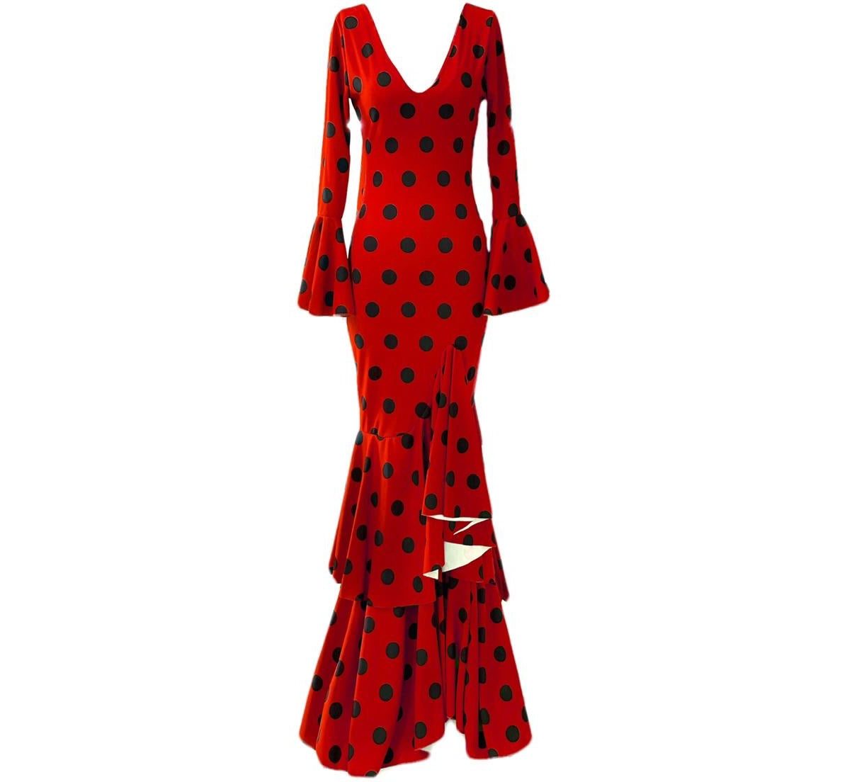 COSTUMES DE FLAMENCO FOIRE D'AVRIL &amp; FLAMENCO LICRA M0491 EMMA WU DESIGN FLAMENCO