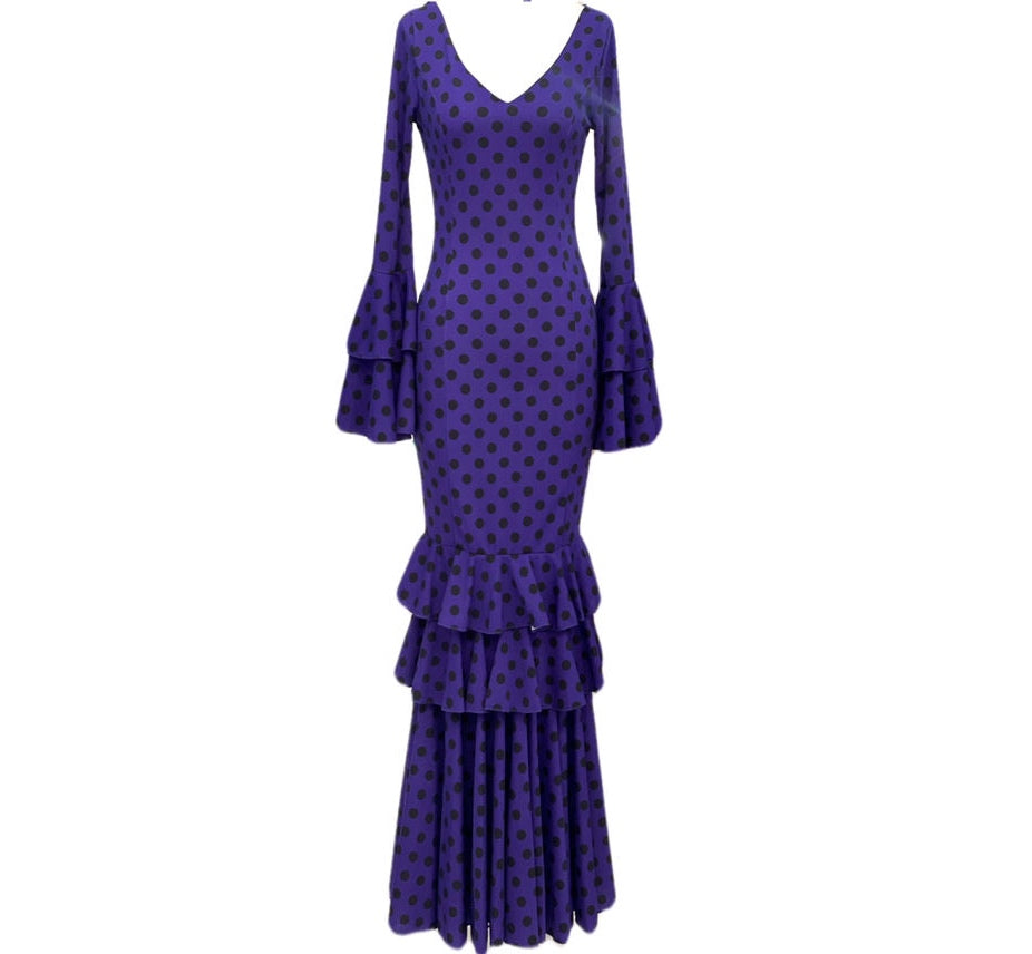 COSTUMES DE FLAMENCO FOIRE D'AVRIL &amp; LYCRA FLAMENCO P0485 EMMA WU DESIGN FLAMENCO