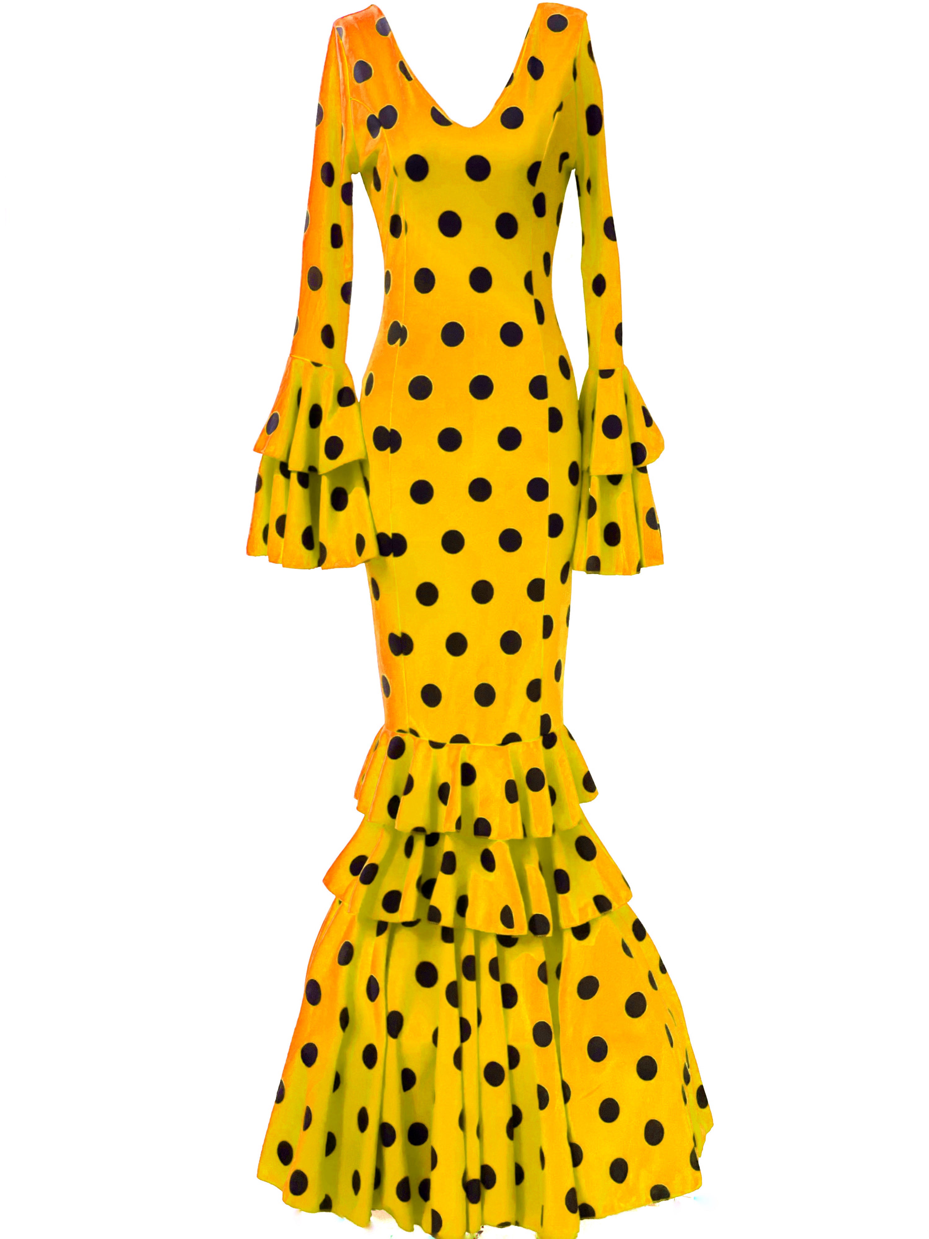 COSTUMES DE FLAMENCO POUR LA FOIRE D'AVRIL &amp; FLAMENCO LICRA M21041 EMMA WU DESIGN FLAMENCO