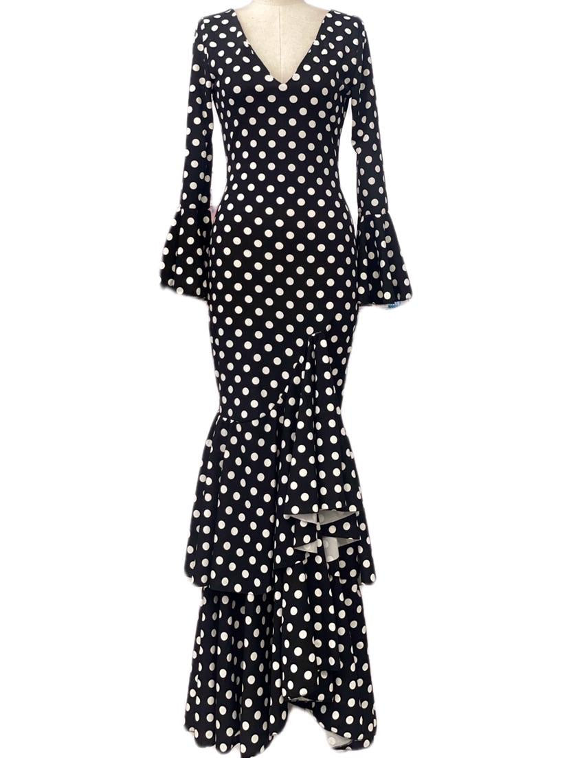 COSTUMES DE FLAMENCO FOIRE D'AVRIL &amp; LYCRA FLAMENCO P0491 EMMA WU DESIGN FLAMENCO