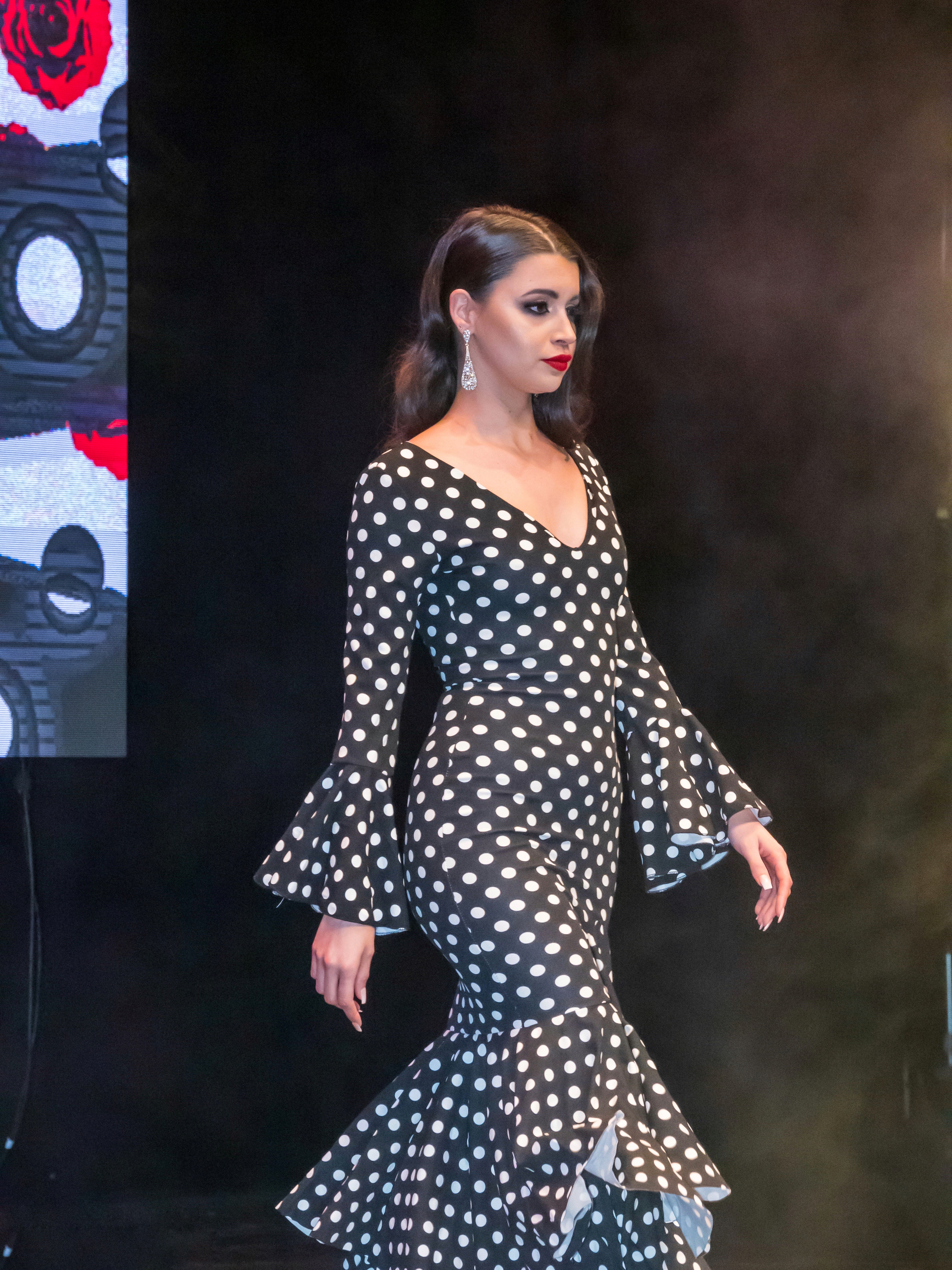 COSTUMES DE FLAMENCO FOIRE D'AVRIL &amp; LYCRA FLAMENCO P0491 EMMA WU DESIGN FLAMENCO