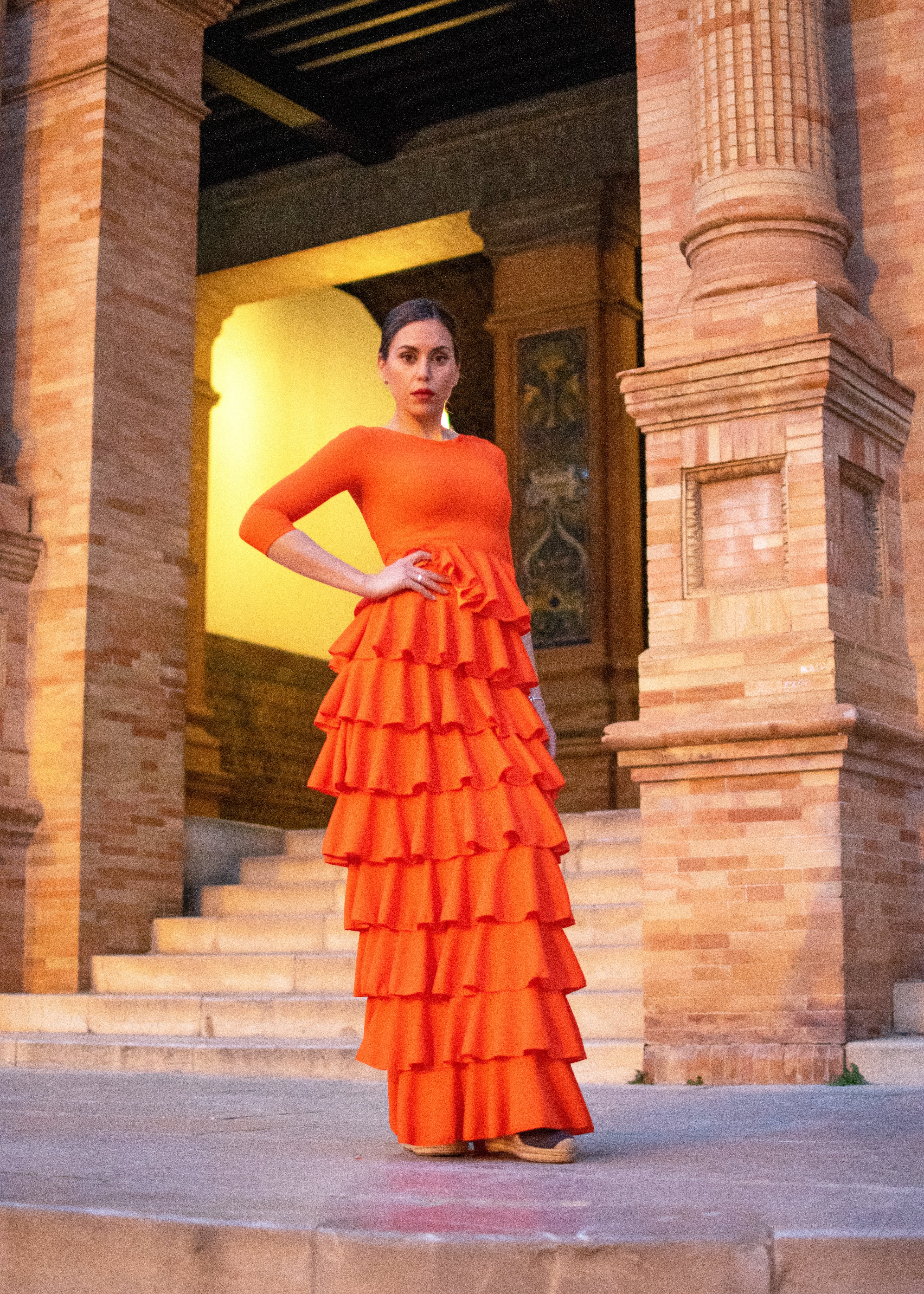 COSTUMES DE FLAMENCO FOIRE D'AVRIL &amp; FLAMENCO LICRA EM227 EMMA WU DESIGN FLAMENCO