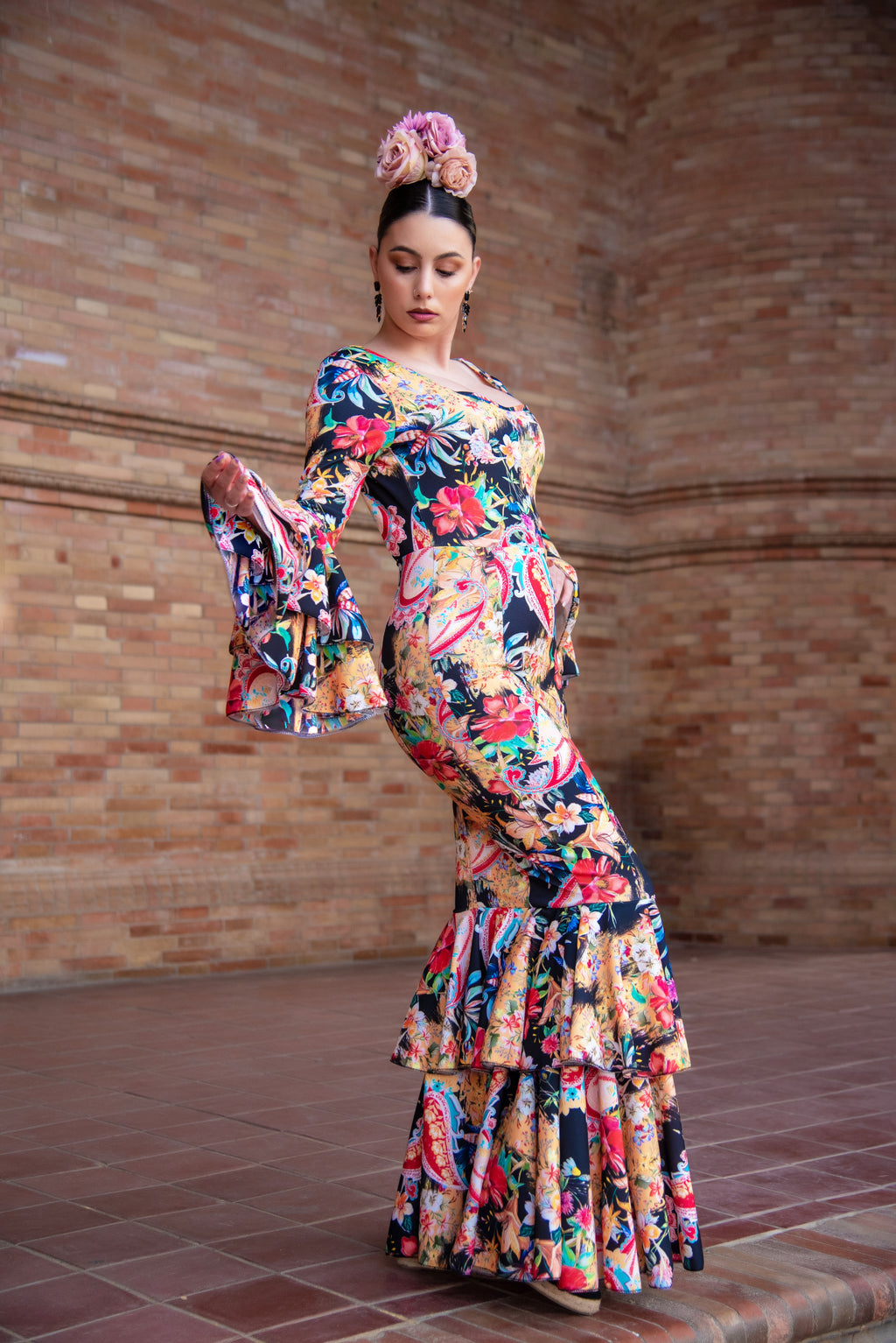 COSTUMES DE FLAMENCO POUR LA FOIRE D'AVRIL &amp; LYCRA FLAMENCO E0212 EMMA WU DESIGN FLAMENCO