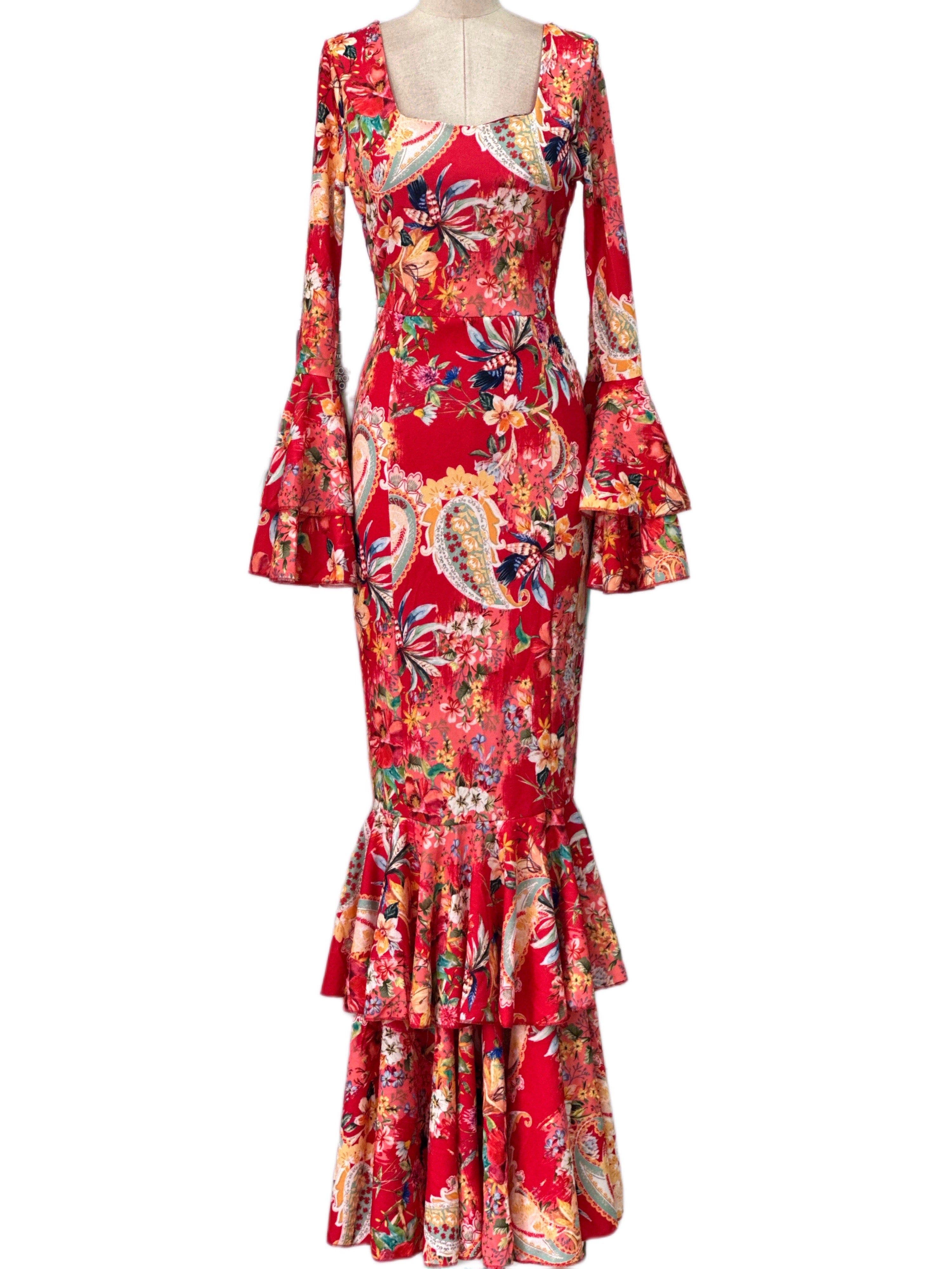 COSTUMES DE FLAMENCO POUR LA FOIRE D'AVRIL &amp; LYCRA FLAMENCO E0212 EMMA WU DESIGN FLAMENCO