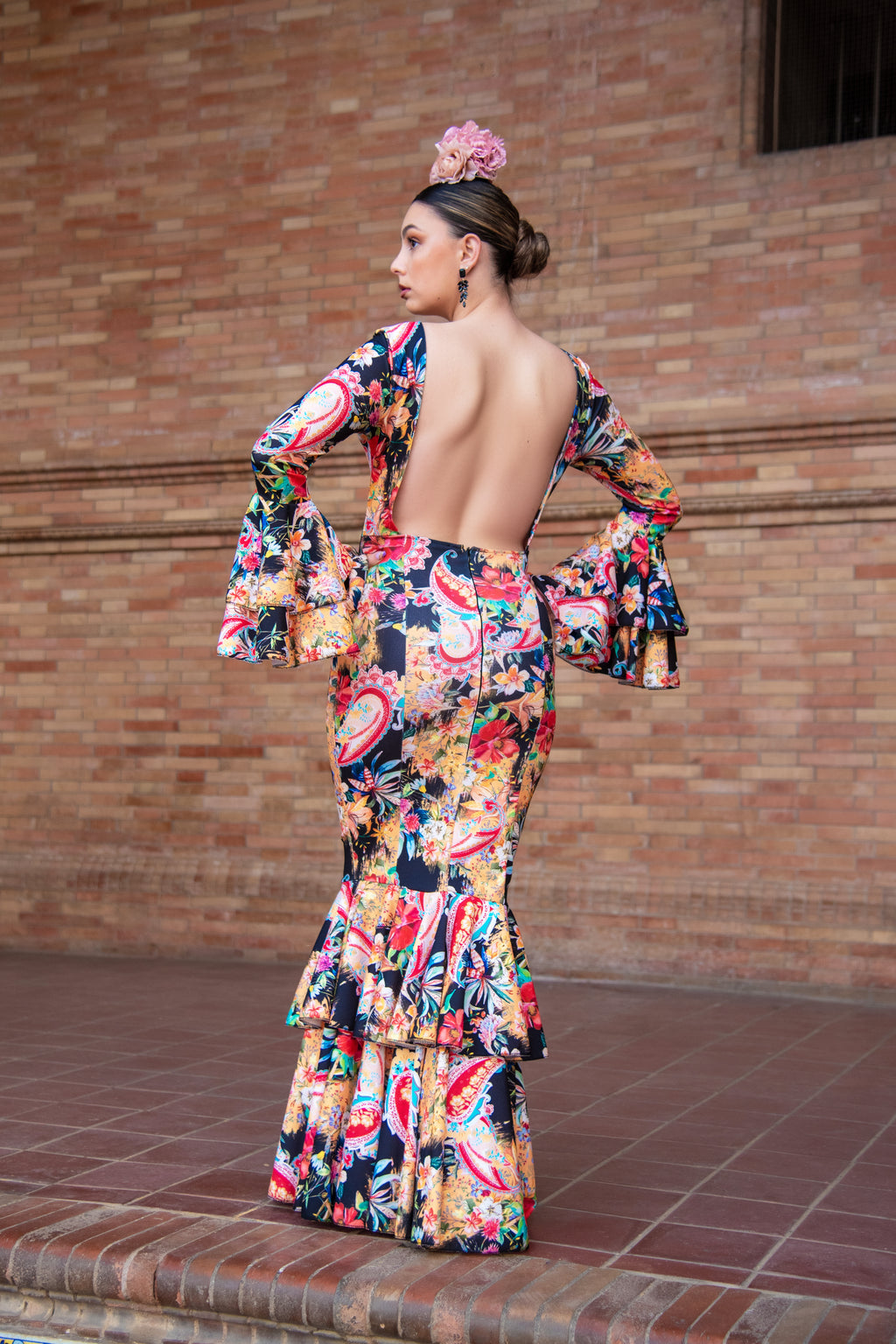 COSTUMES DE FLAMENCO POUR LA FOIRE D'AVRIL &amp; LYCRA FLAMENCO E0212 EMMA WU DESIGN FLAMENCO