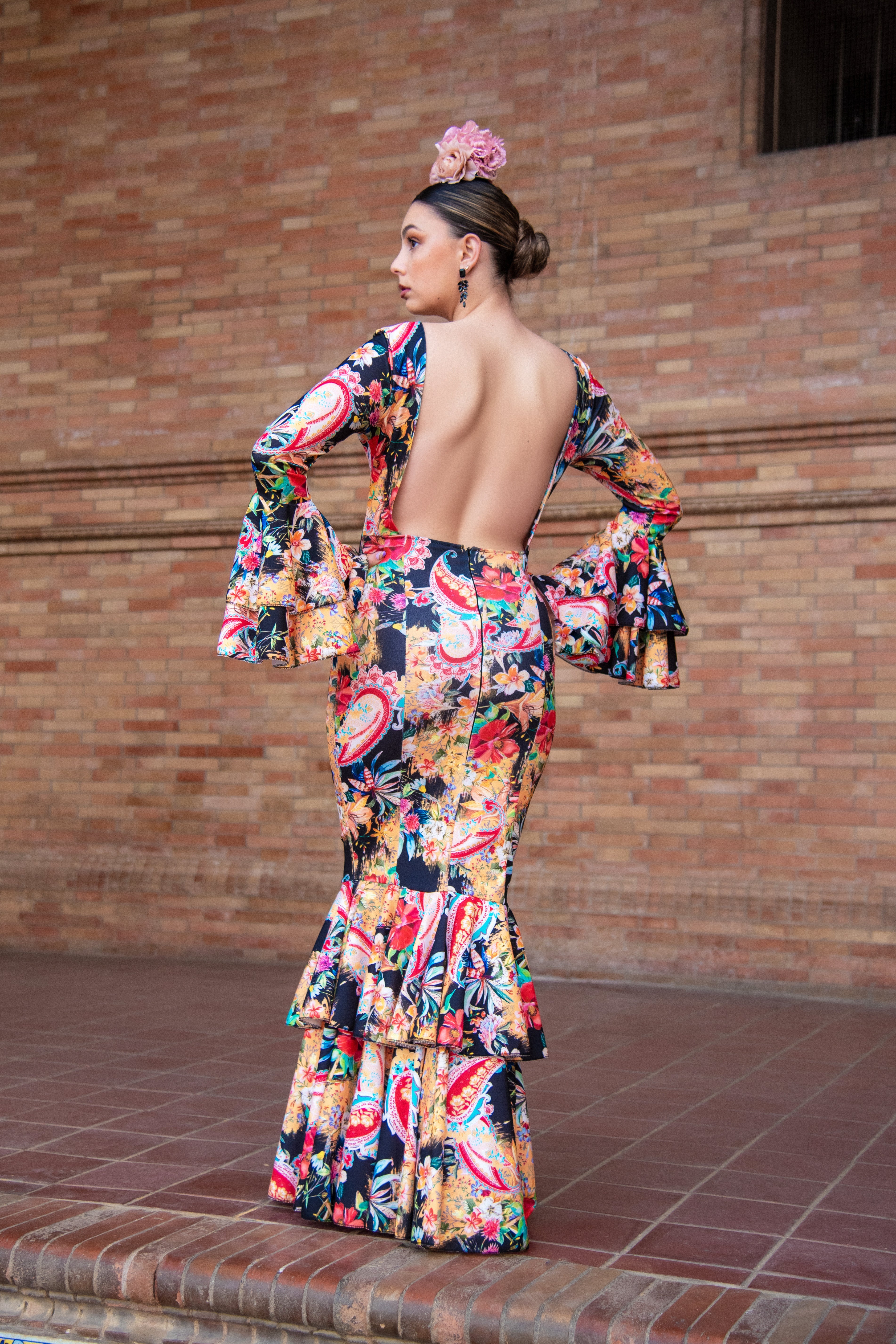 COSTUMES DE FLAMENCO POUR LA FOIRE D'AVRIL &amp; LYCRA FLAMENCO E0212 EMMA WU DESIGN FLAMENCO