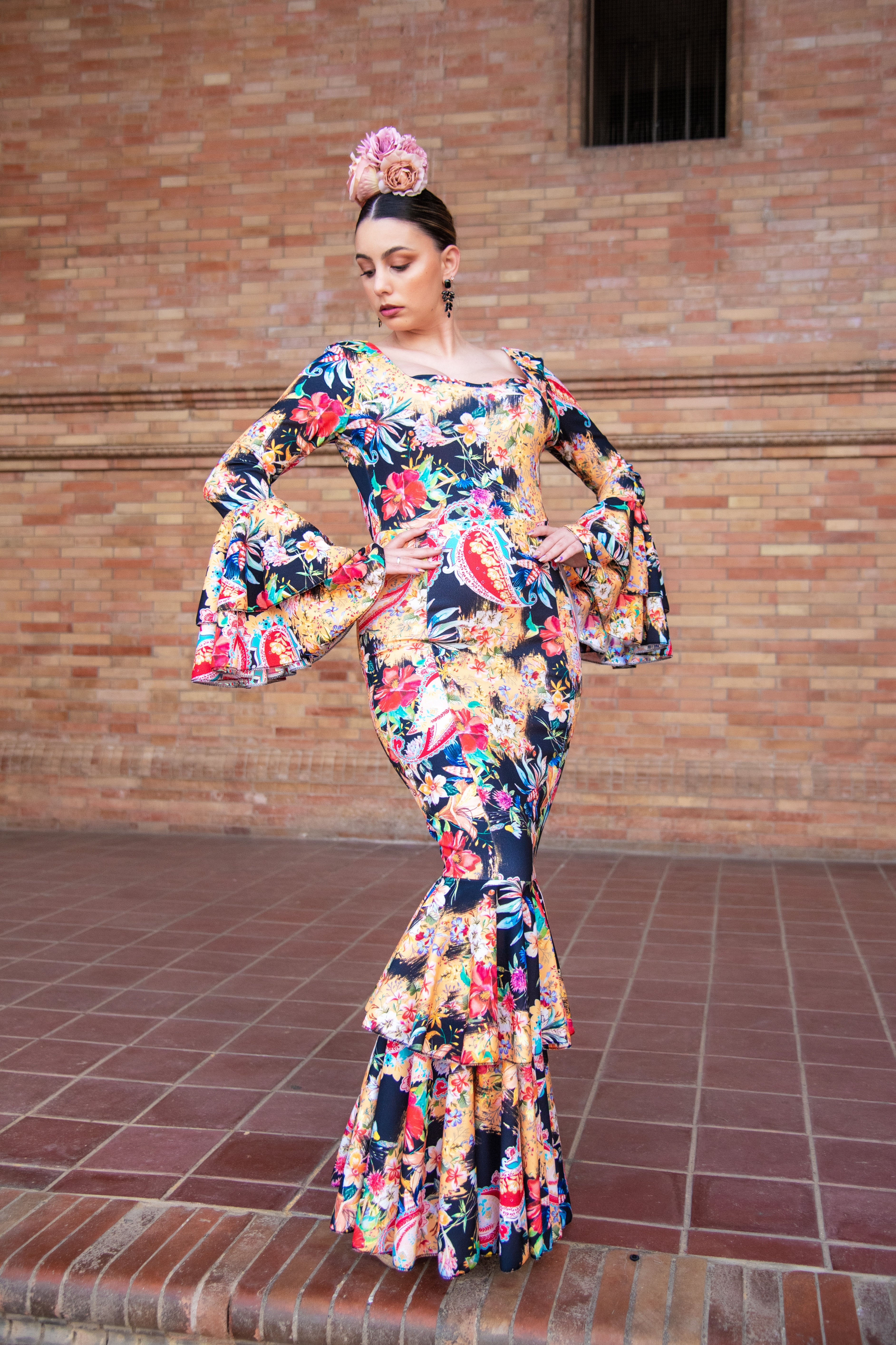COSTUMES DE FLAMENCO POUR LA FOIRE D'AVRIL &amp; LYCRA FLAMENCO E0212 EMMA WU DESIGN FLAMENCO