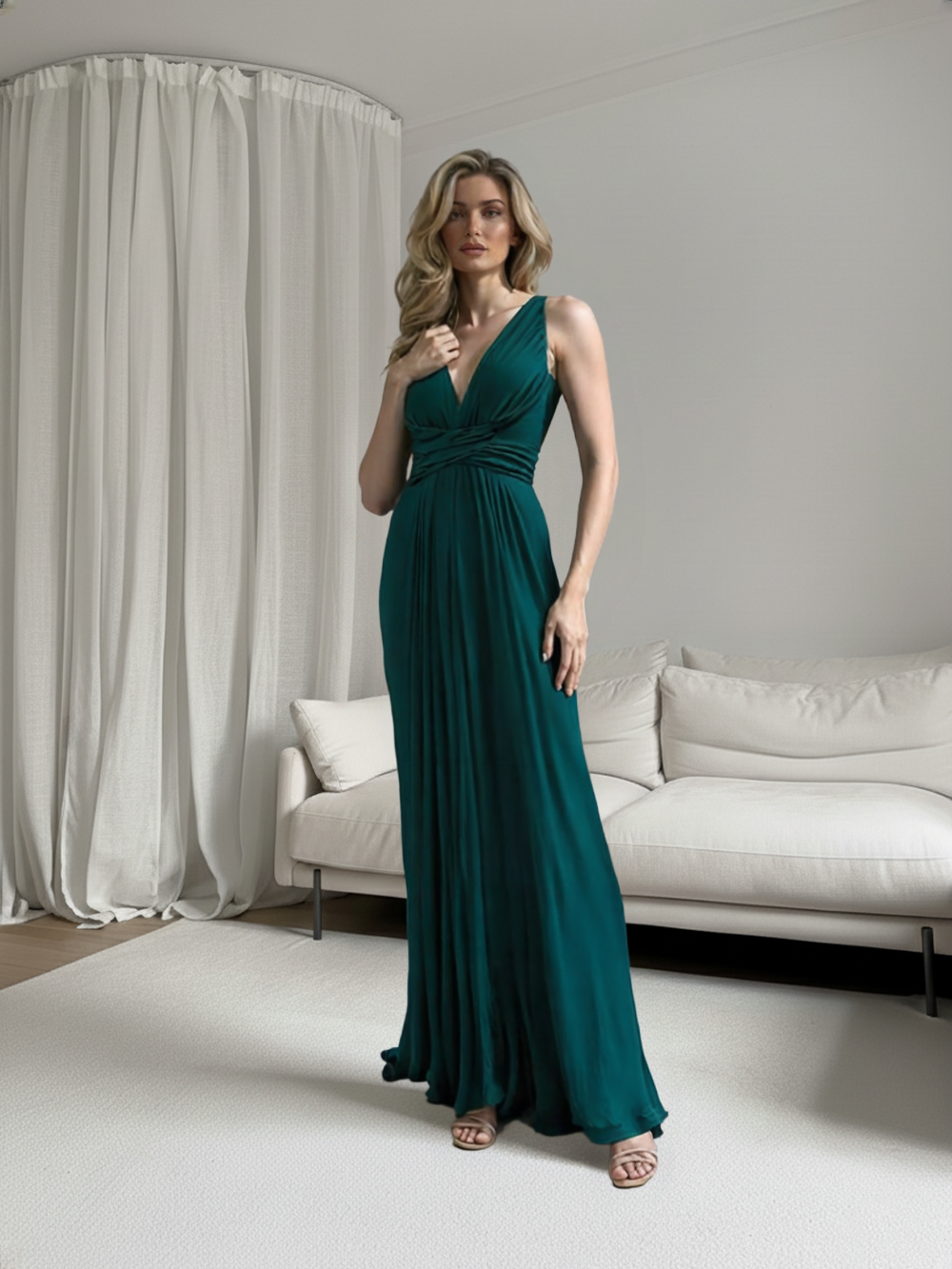 VESTIDO LARGO 7001 - Emma Wu Design