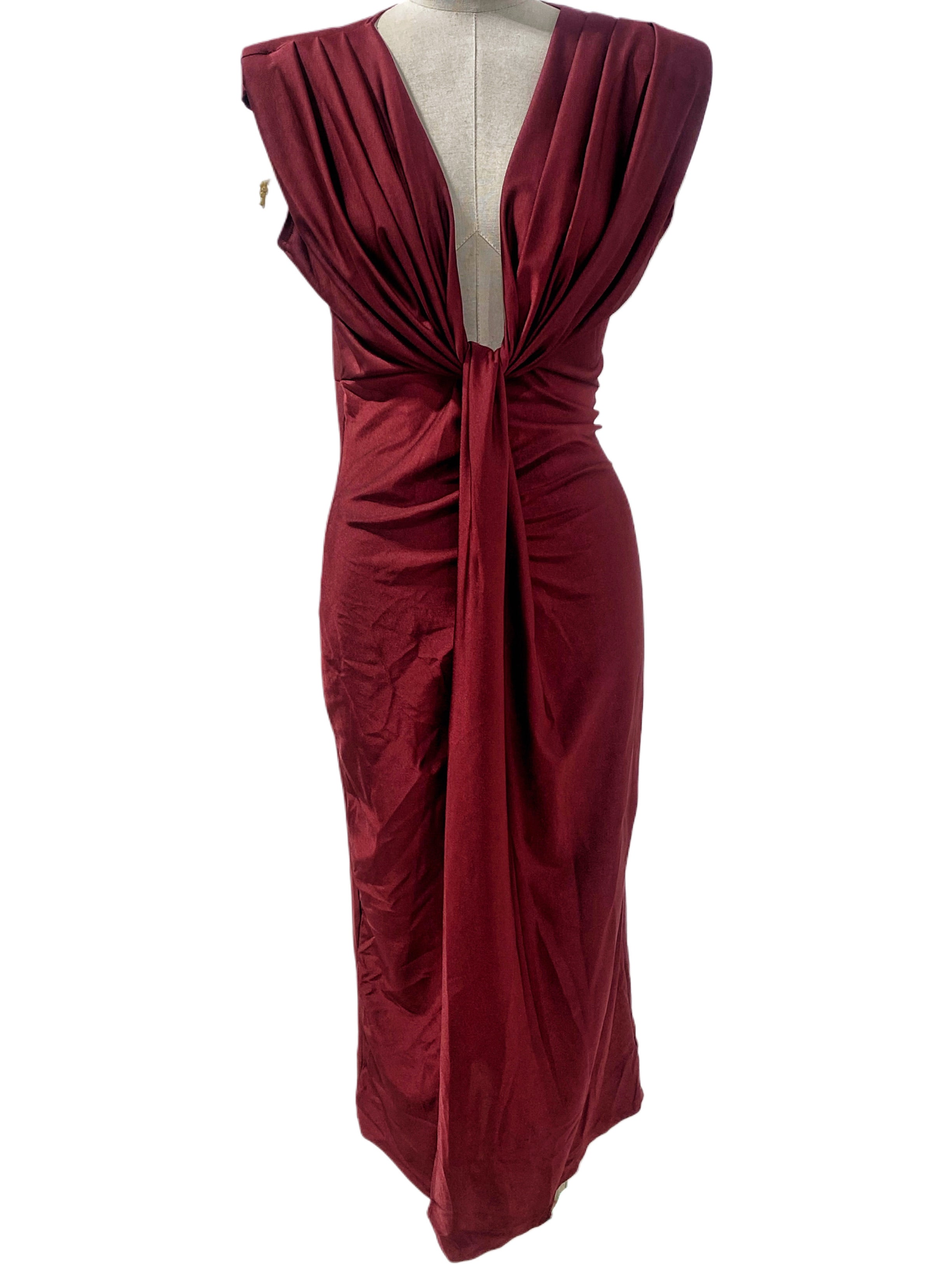 VESTIDO MIDI ELÁSTICO BRILLANTE 5484 - Emma Wu Design