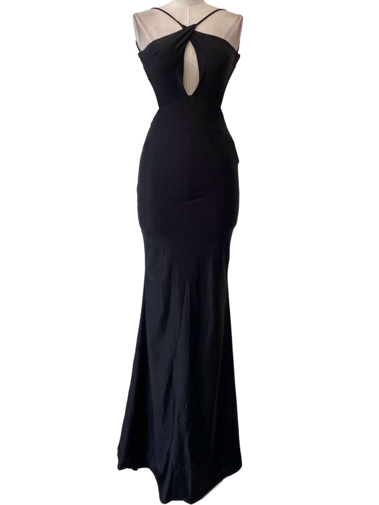 VESTIDO LARGO ELÁSTICO BRILLANTE - Emma Wu - 25081