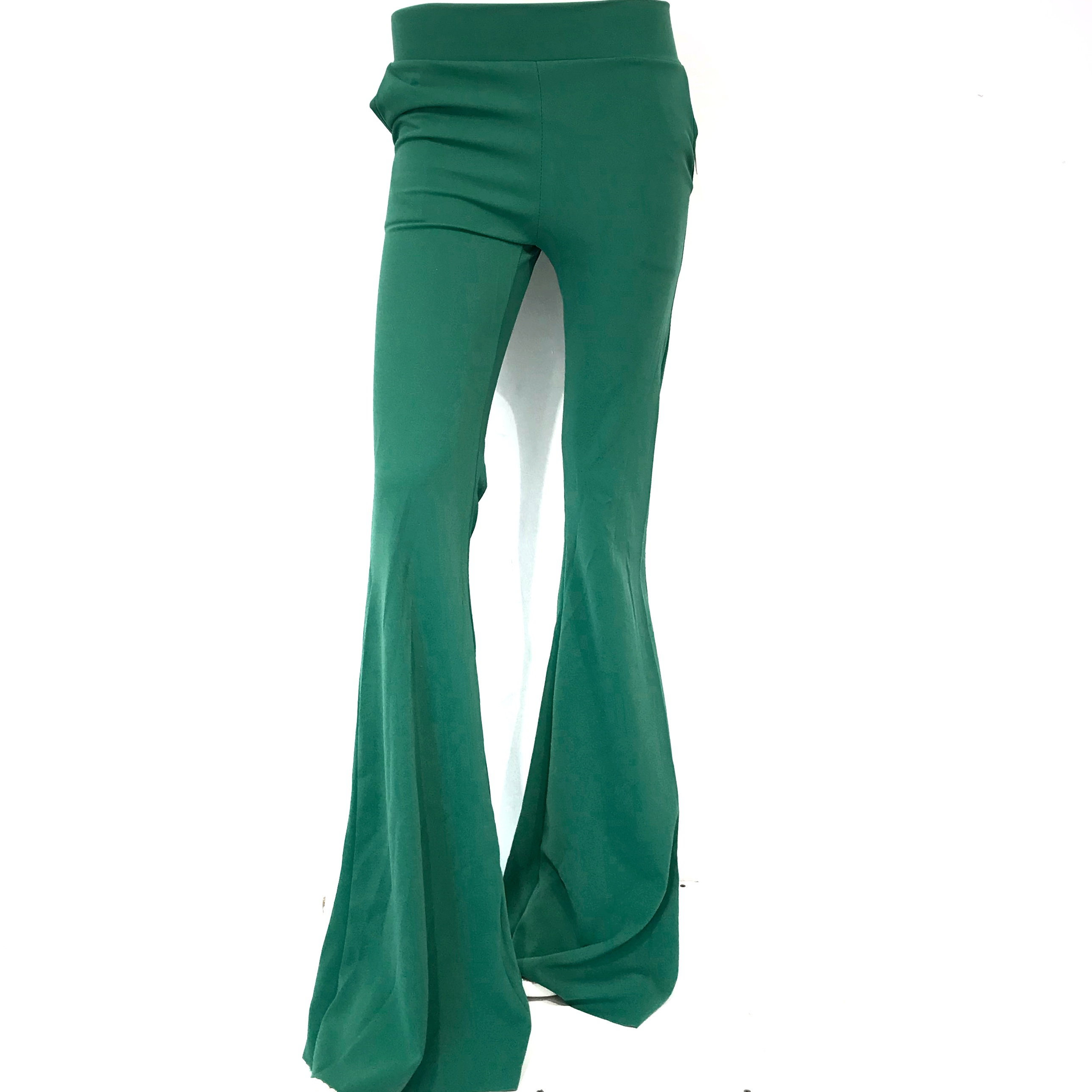 Emma Wu Design Pantalón Campana 9182 en Crepe Scuba para Mujer Elegante y Moderno