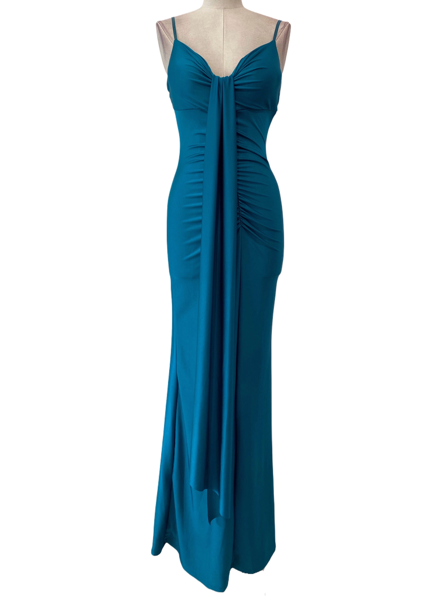 VESTIDO LARGO ELÁSTICO BRILLANTE - Emma Wu - 25088