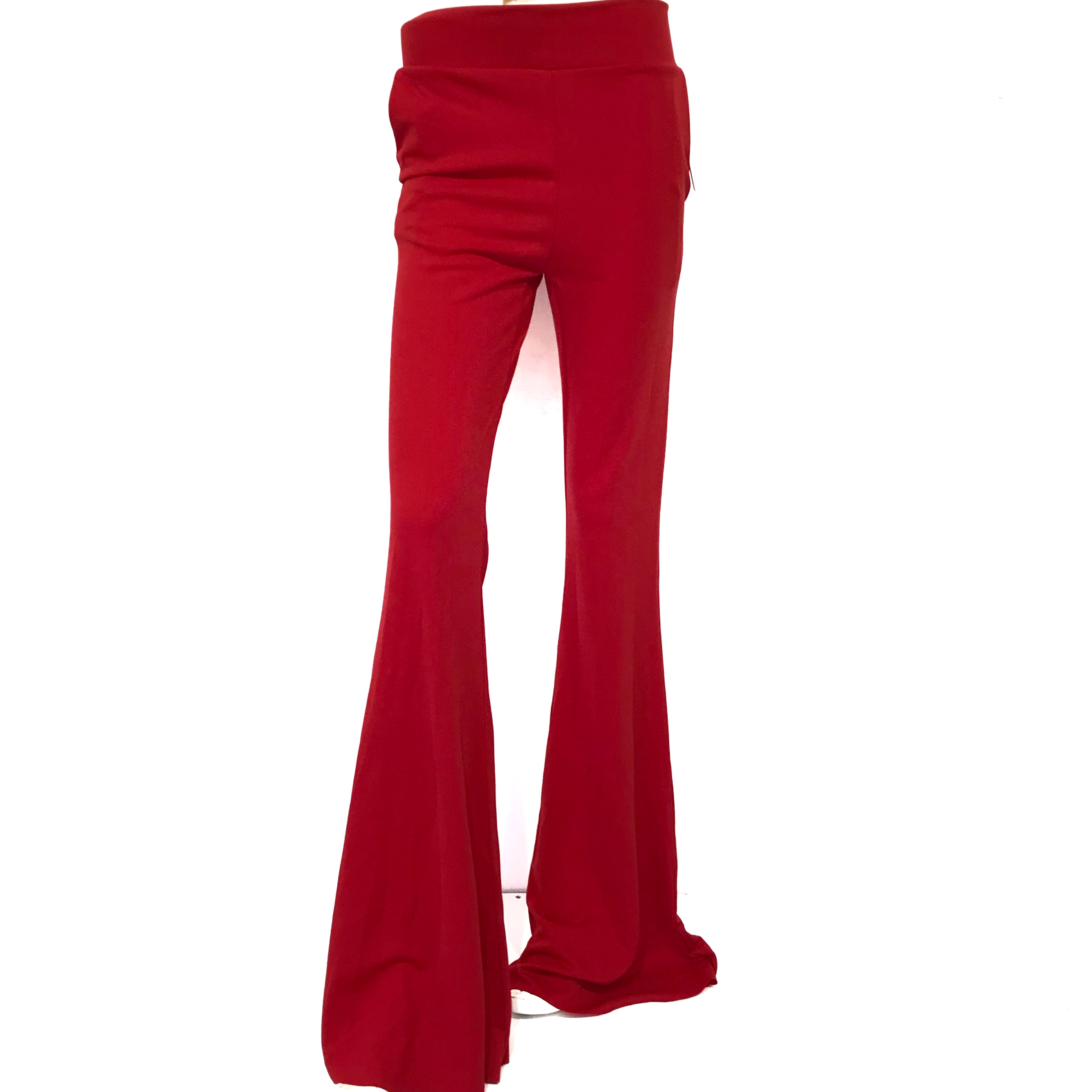 Emma Wu Design Pantalón Campana 9182 en Crepe Scuba para Mujer Elegante y Moderno