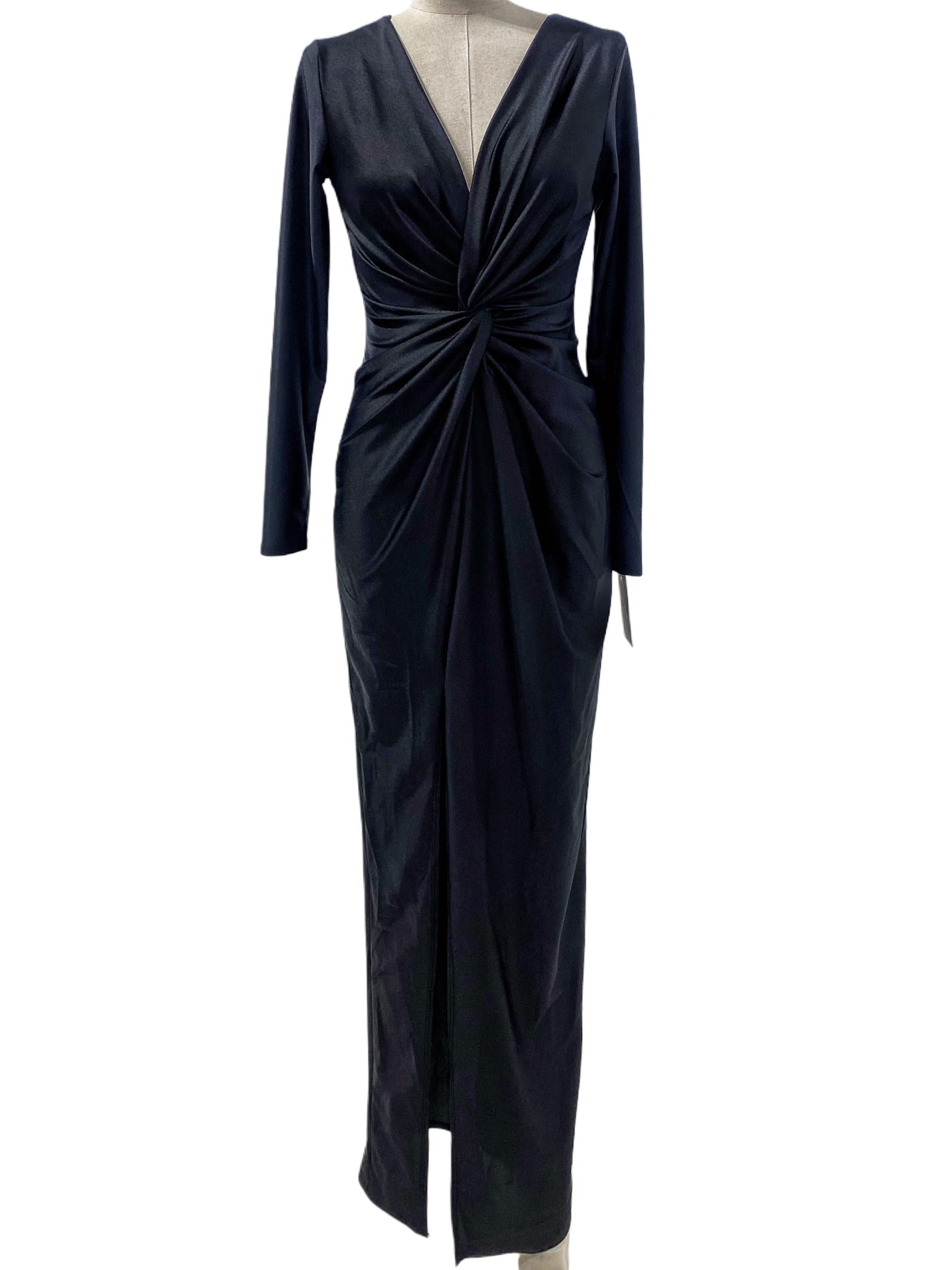 Long Shiny Stretch Dress 5047 - Emma Wu Design