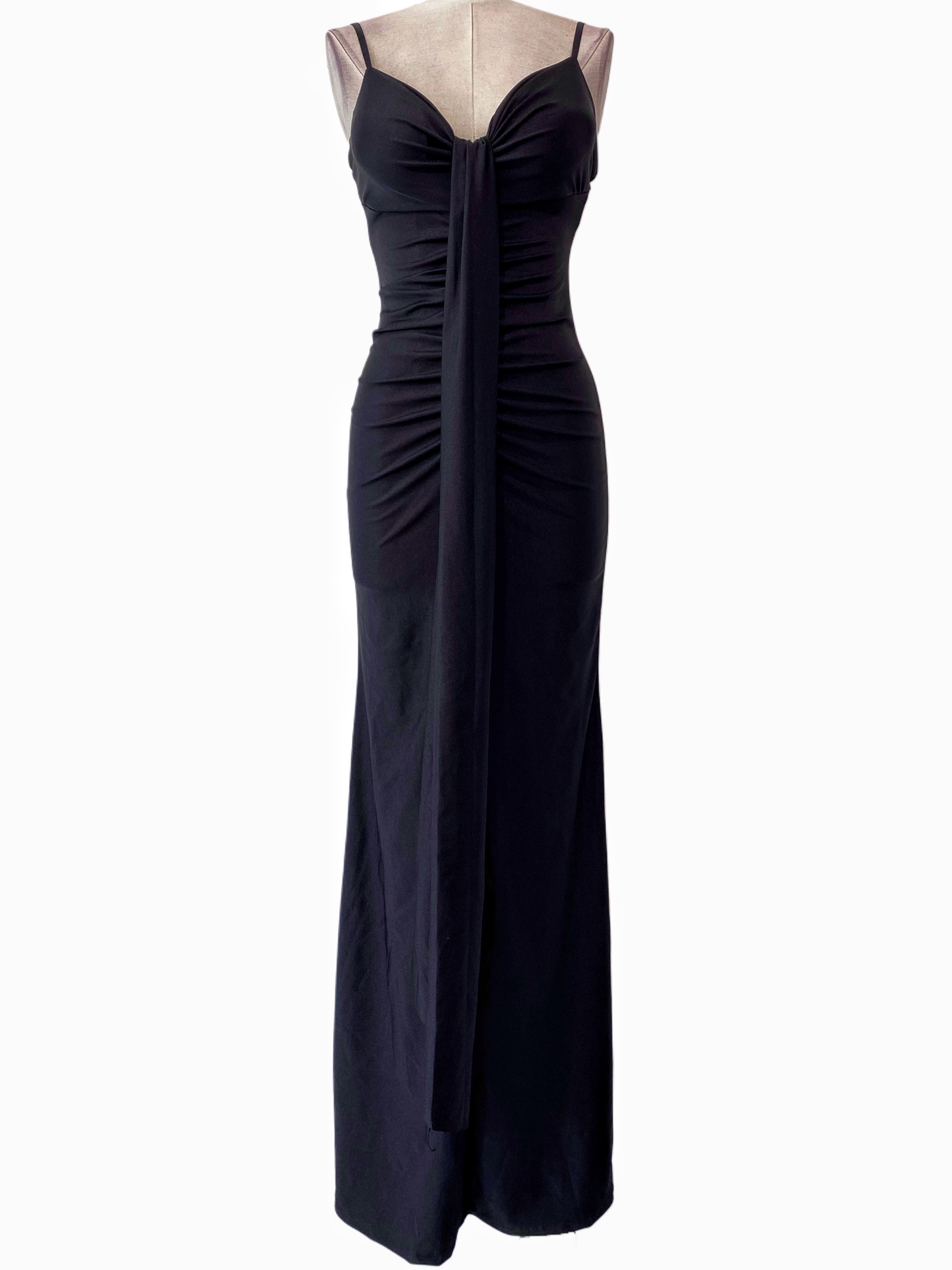 VESTIDO LARGO ELÁSTICO BRILLANTE - Emma Wu - 25088