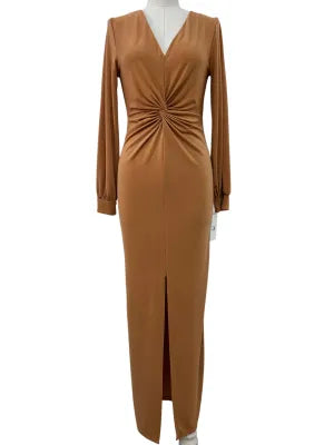 Emma Wu Design Vestido Largo 5046 de Lycra con Corte Elegante y Abertura lateral para Mujer
