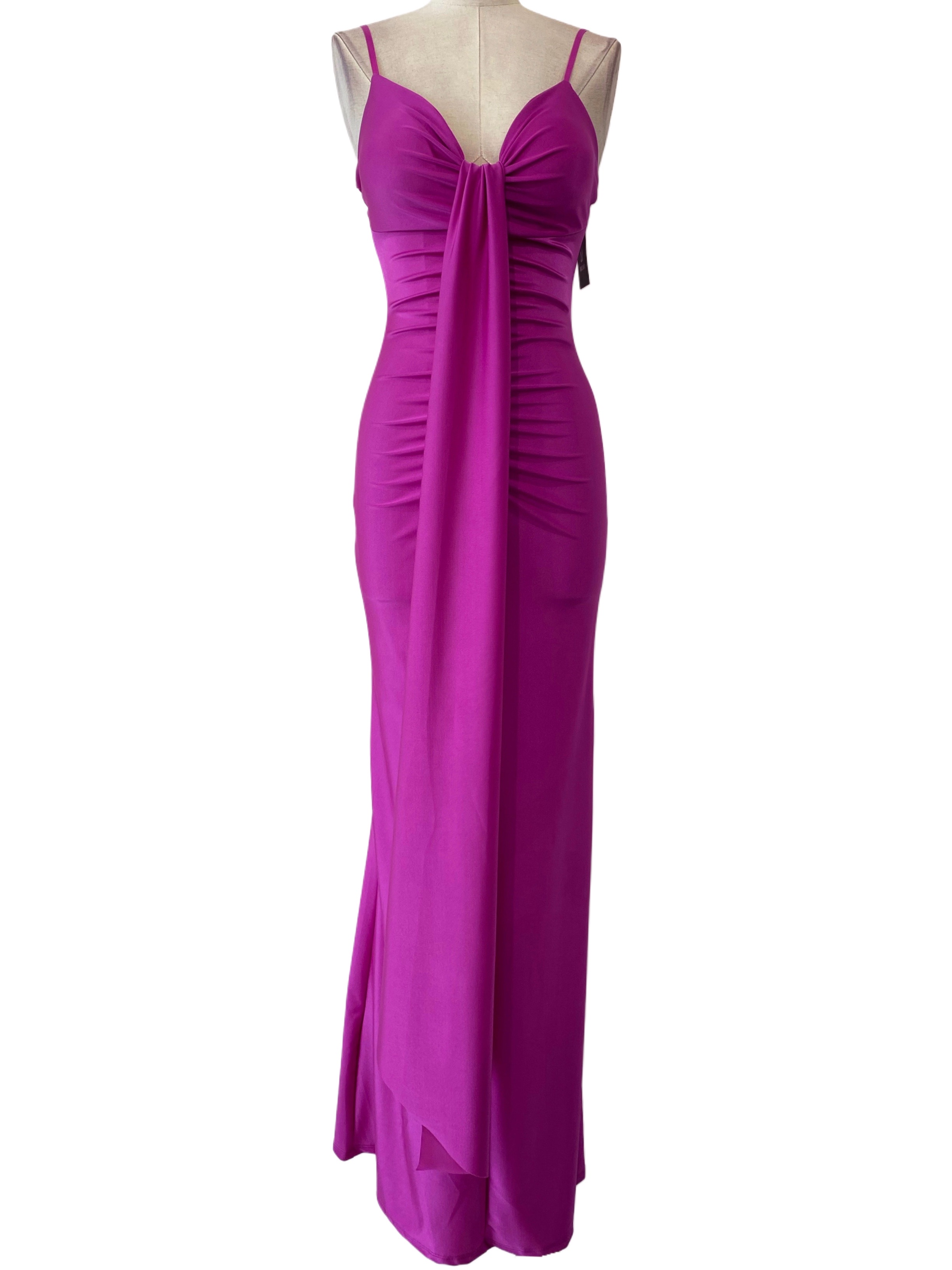 VESTIDO LARGO ELÁSTICO BRILLANTE 25088 - Emma Wu Design